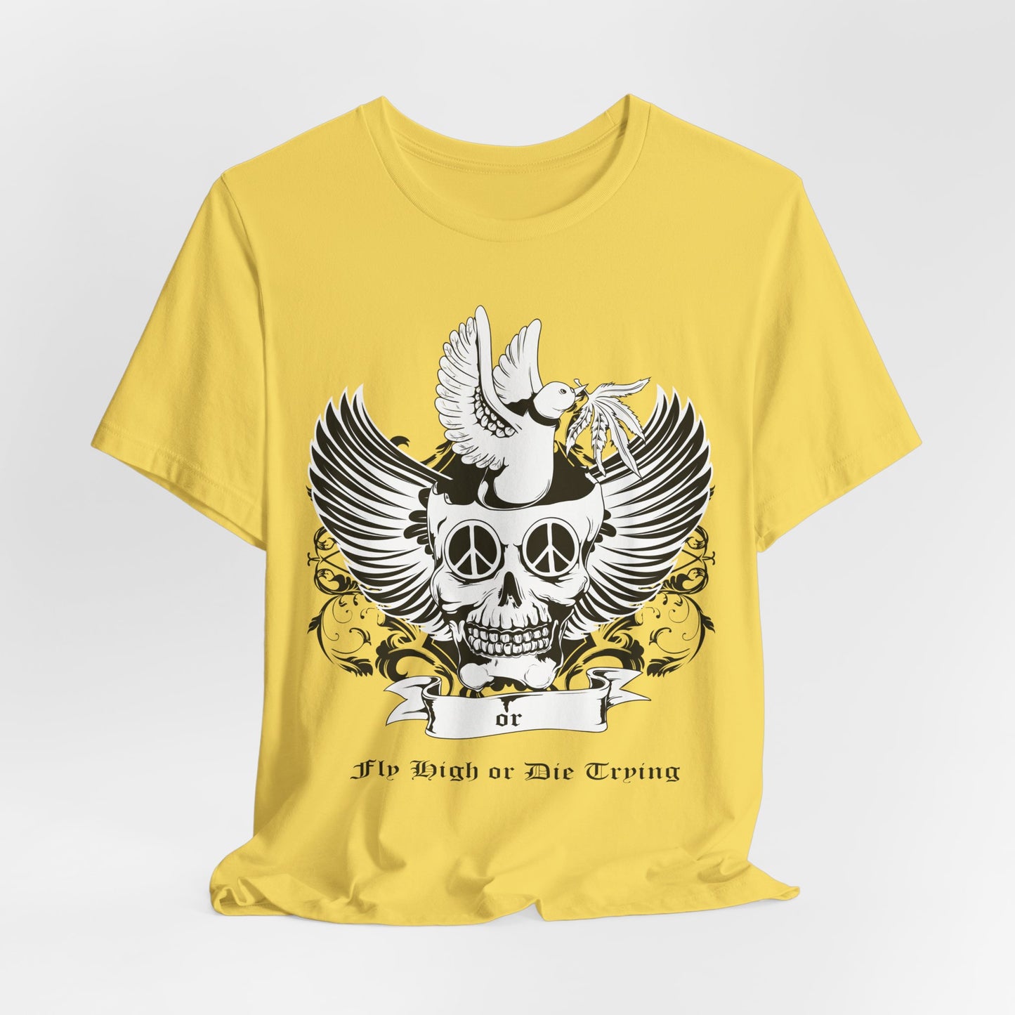 Bird Skull Graphic Design Tee, Skull Shirt, Vintage Tees, Art Design T-Shirt, Vintage Graphic Tee, Art Shirts with Skulls