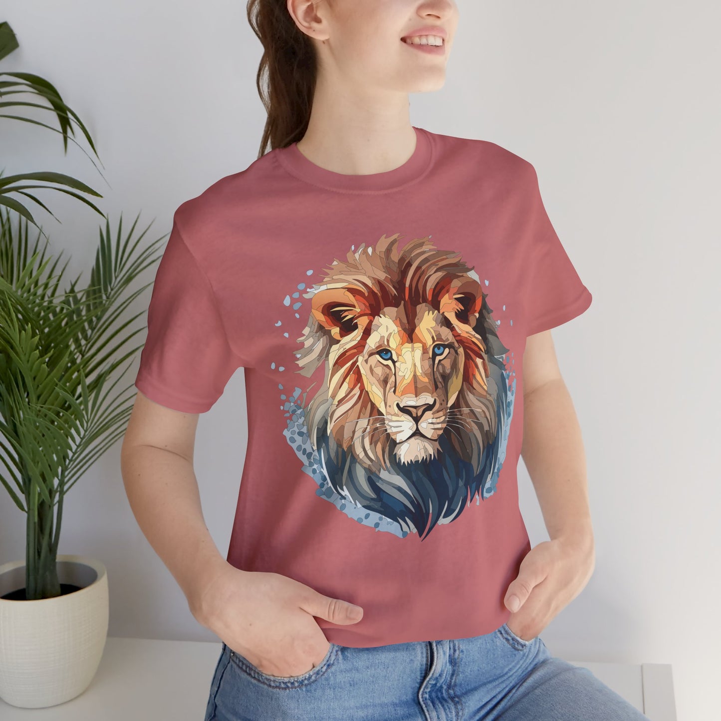 Lion Shirt, Animal Shirt, T-Shirt with Lion, Art Design Tee, Animal Tees, Safari T-Shirt 12