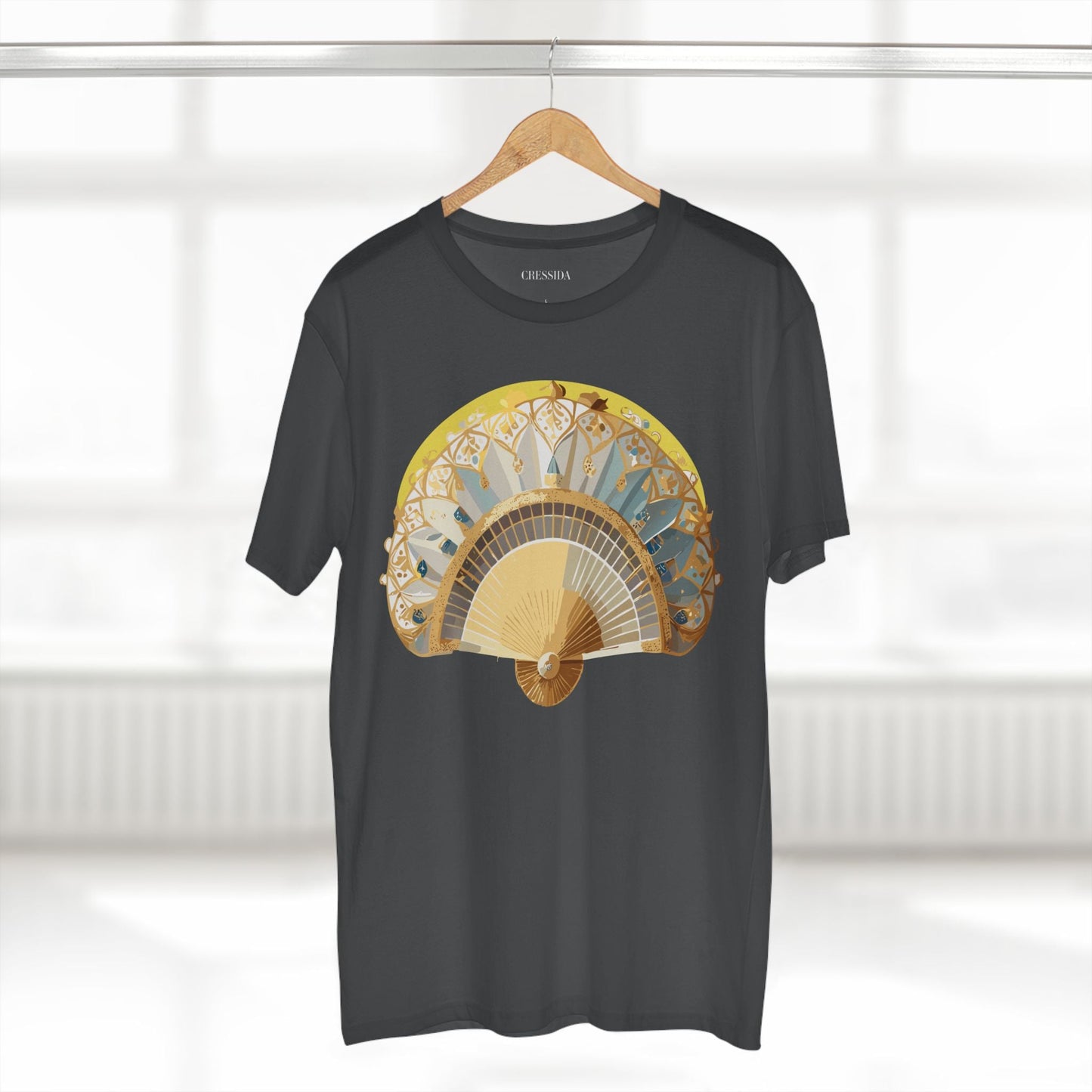 Antique Fan Graphic Design T-Shirt Unisex 100 Cotton Floral Carnival Artwork Tee 19