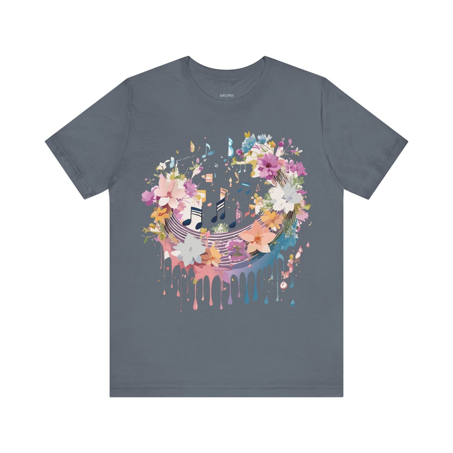 Adelpha Music T Shirt Unisex Graphic Tee With Vintage Inspired Artwork Short Sleeve