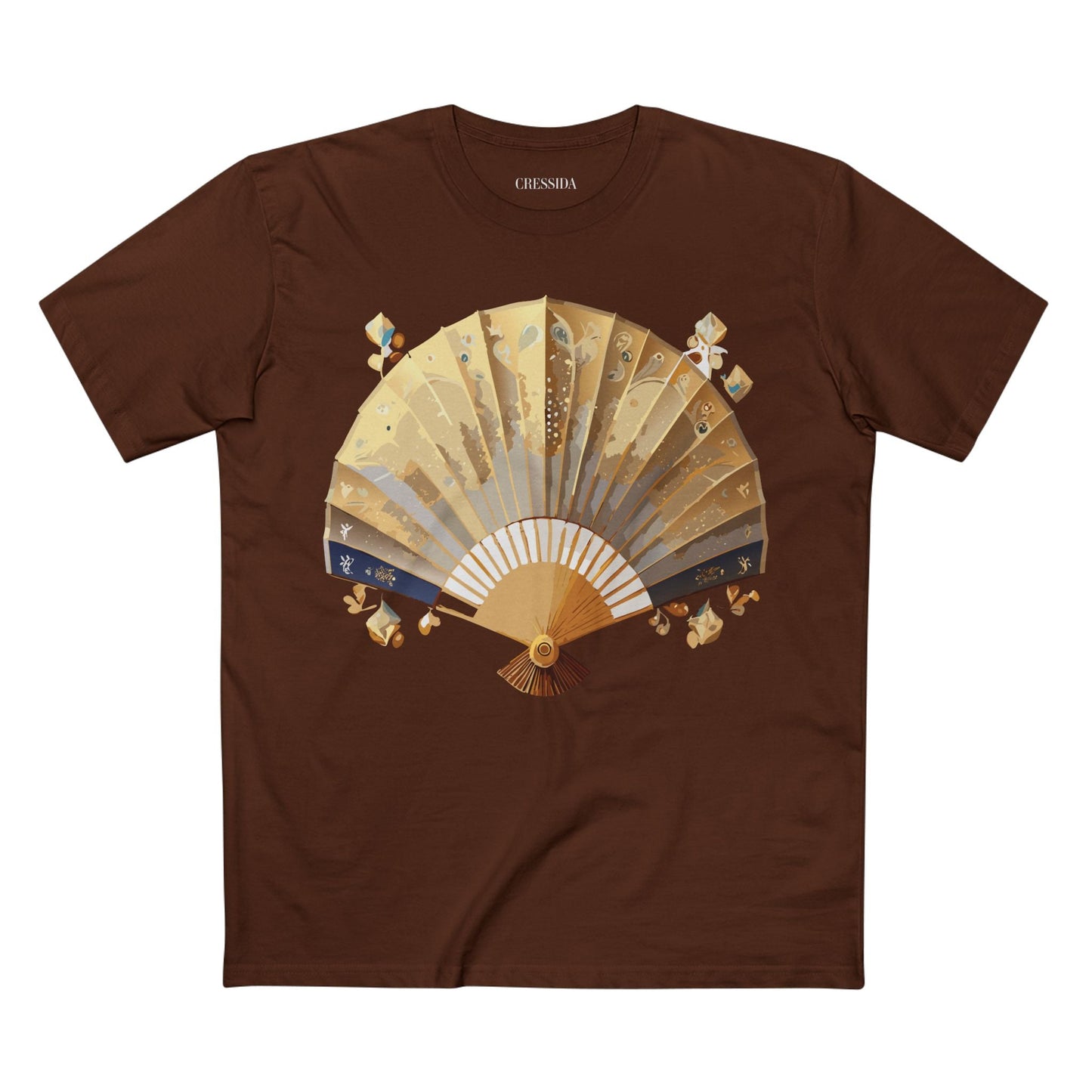 Antique Fan Graphic Design T-Shirt Unisex 100 Cotton Floral Carnival Artwork Tee 24