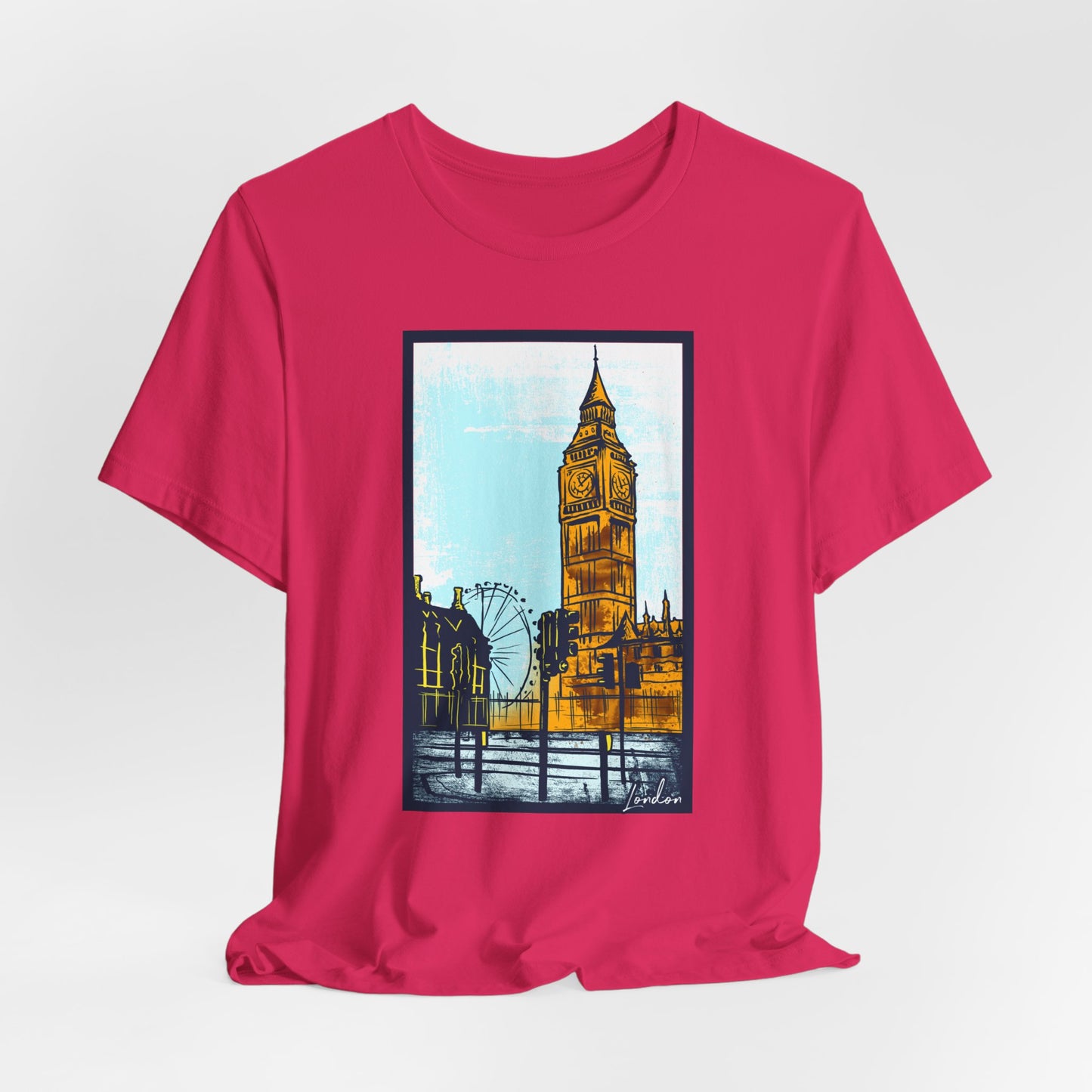 Retro Poster London Graphic Design Tee, London Shirt, Vintage Tees, Art Design T-Shirt, Graphic Tee, Retro Art Shirts