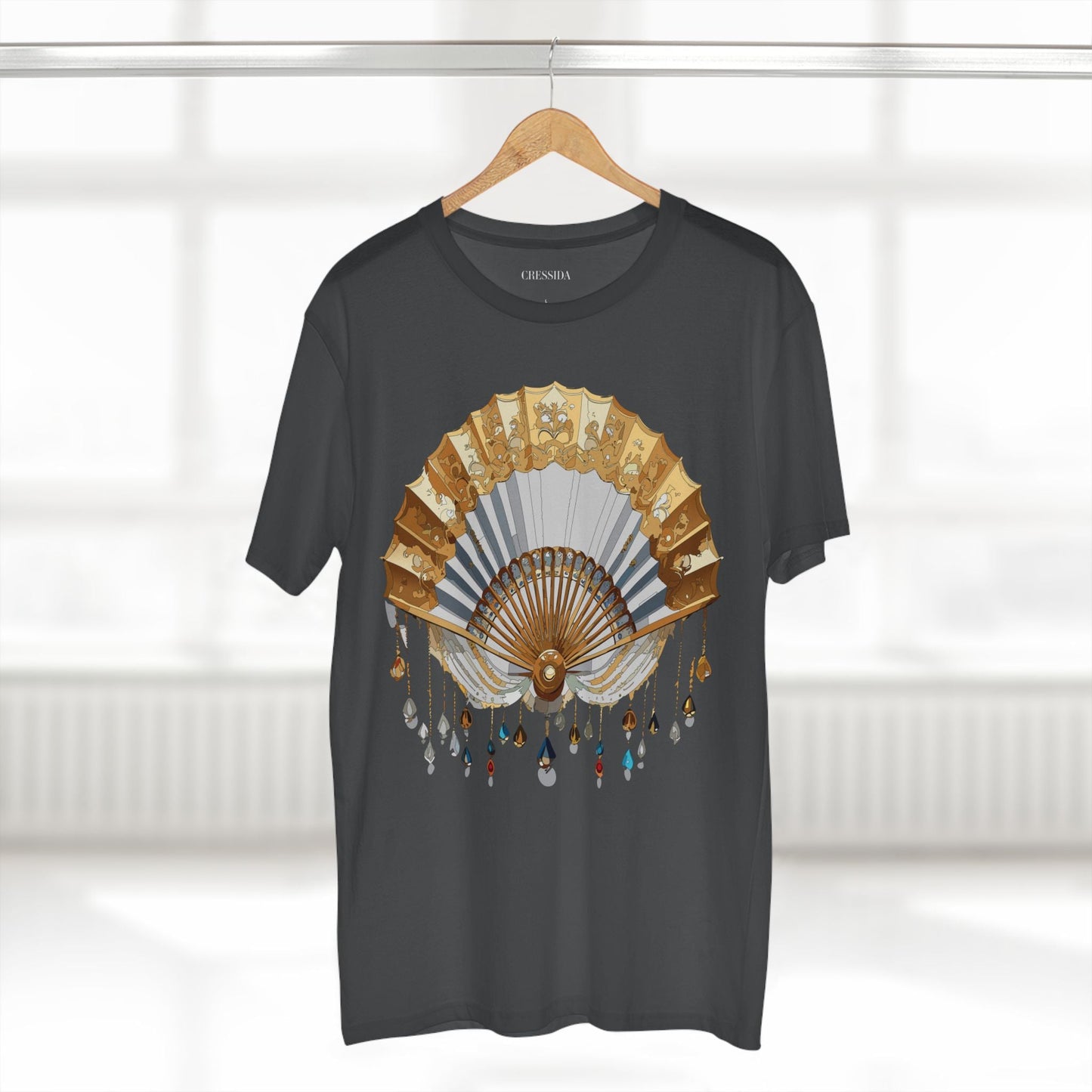 Antique Fan Graphic Design T-Shirt Unisex 100 Cotton Floral Carnival Artwork Tee 13