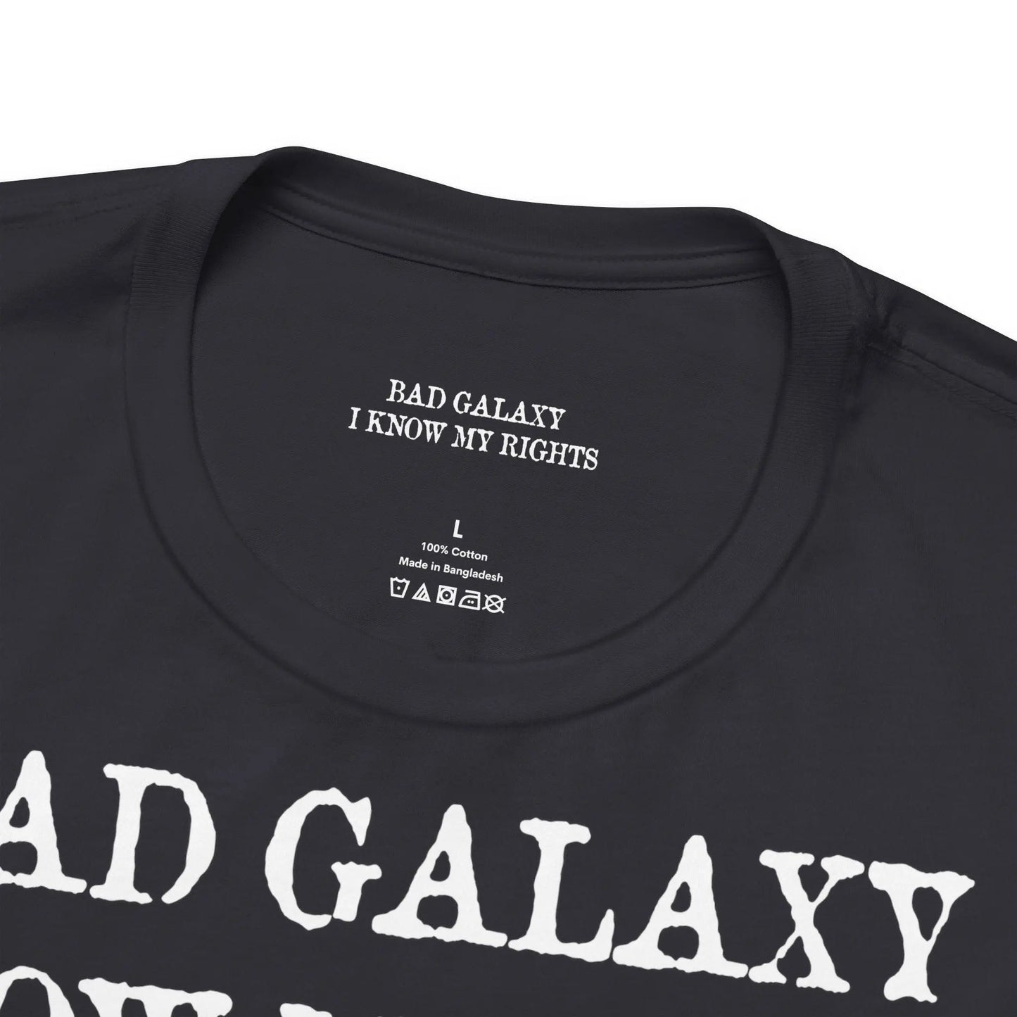 Red Stamp Tee Shirt 100 Percent Cotton From Bad Galaxy Eco Friendly Inks Made To Order In USA