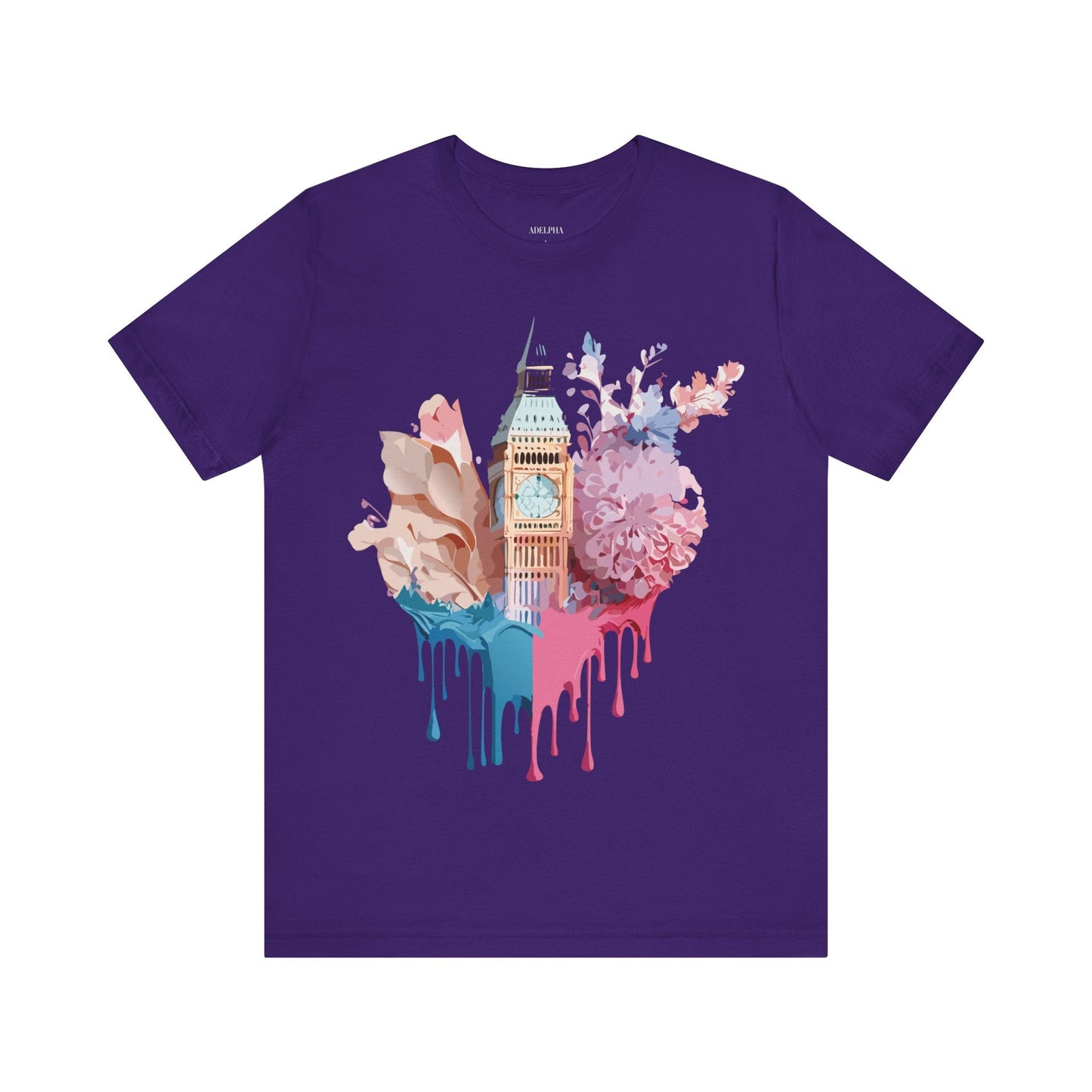 Adelpha Unisex London Tour Graphic Tee With Vintage Inspired Artwork Short Sleeve