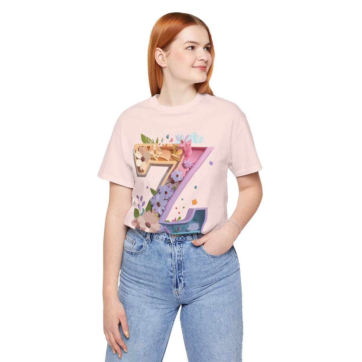 Letter Z Graphic Unisex Cotton Bella+Canvas Tee with Art Letter Design
