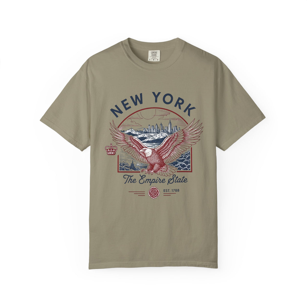 New York State Vintage Travel Tourist Graphic Gift Tee Unisex 100 Cotton Comfort Colors T-Shirt