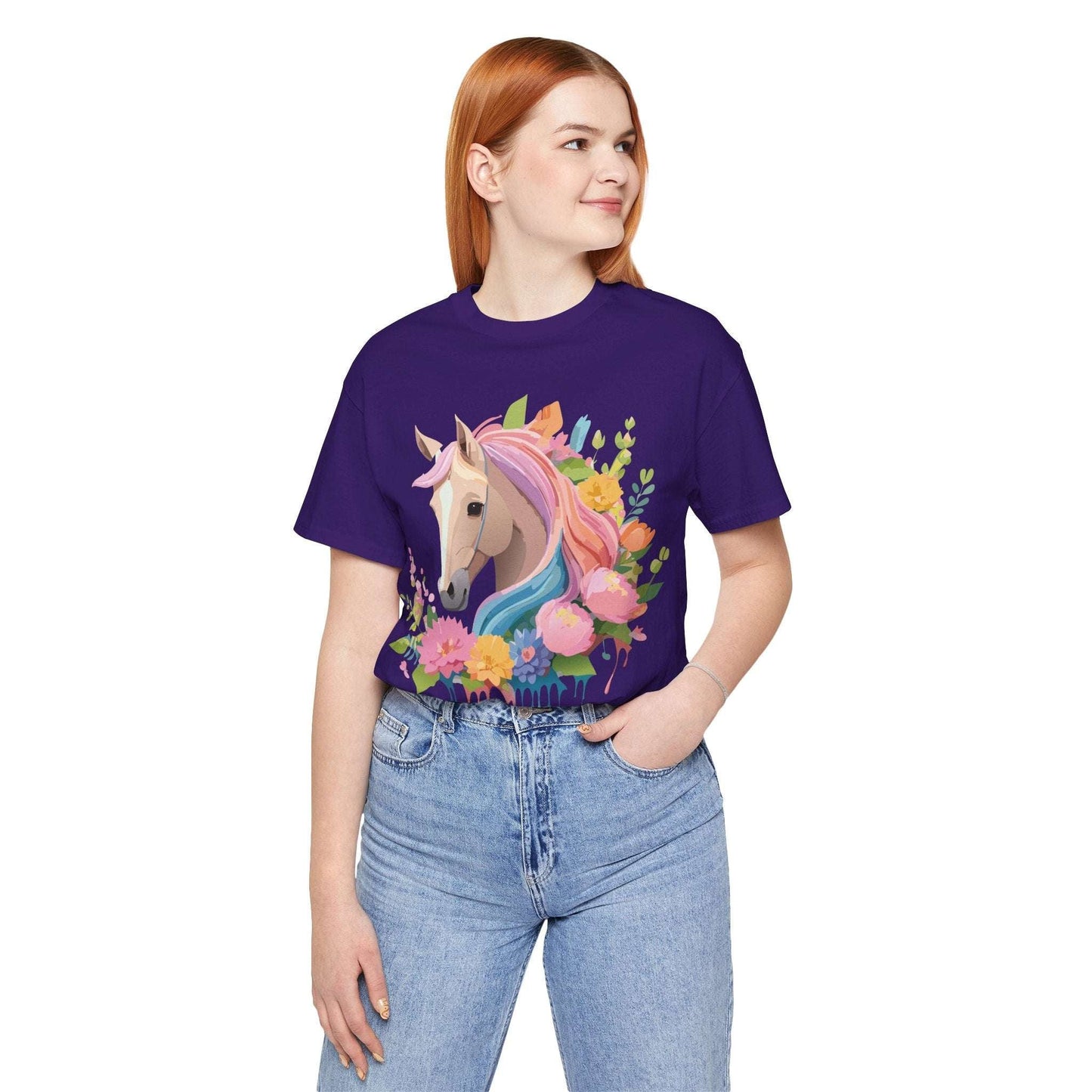 Horse Graphic Unisex 100 Cotton Vintage Animal Art T-Shirt 2