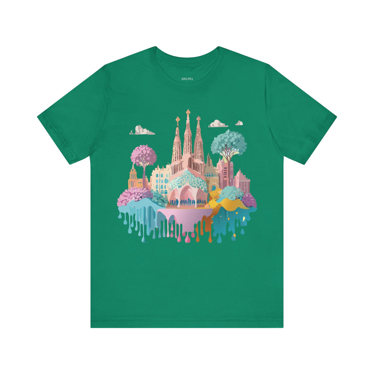 Graphic Unisex Cotton Bella+Canvas Tee Shirt with Barcelona