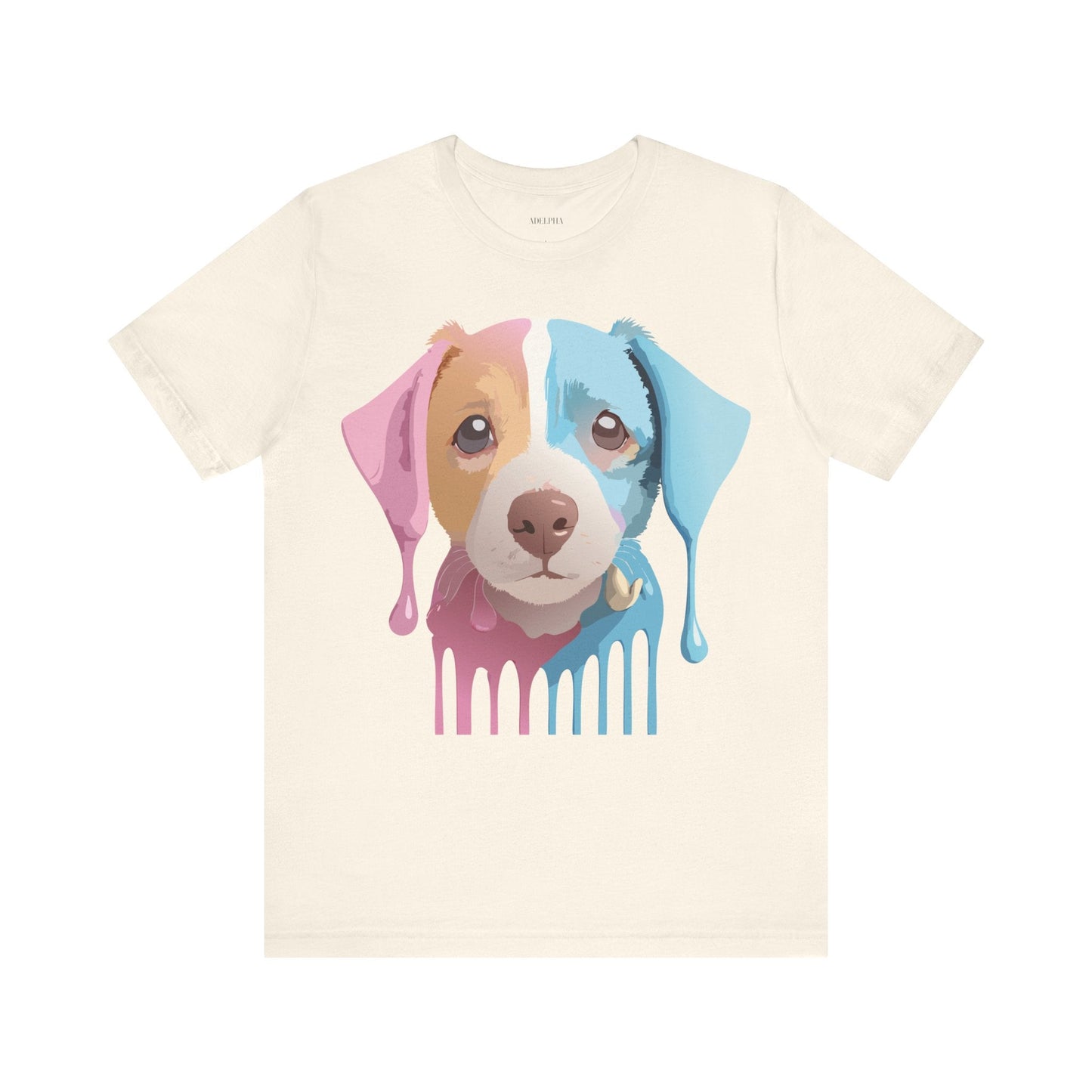 Unisex Dog Graphic Tee With Vintage Inspired Artwork By Adelpha Short Sleeve Casual Shirt