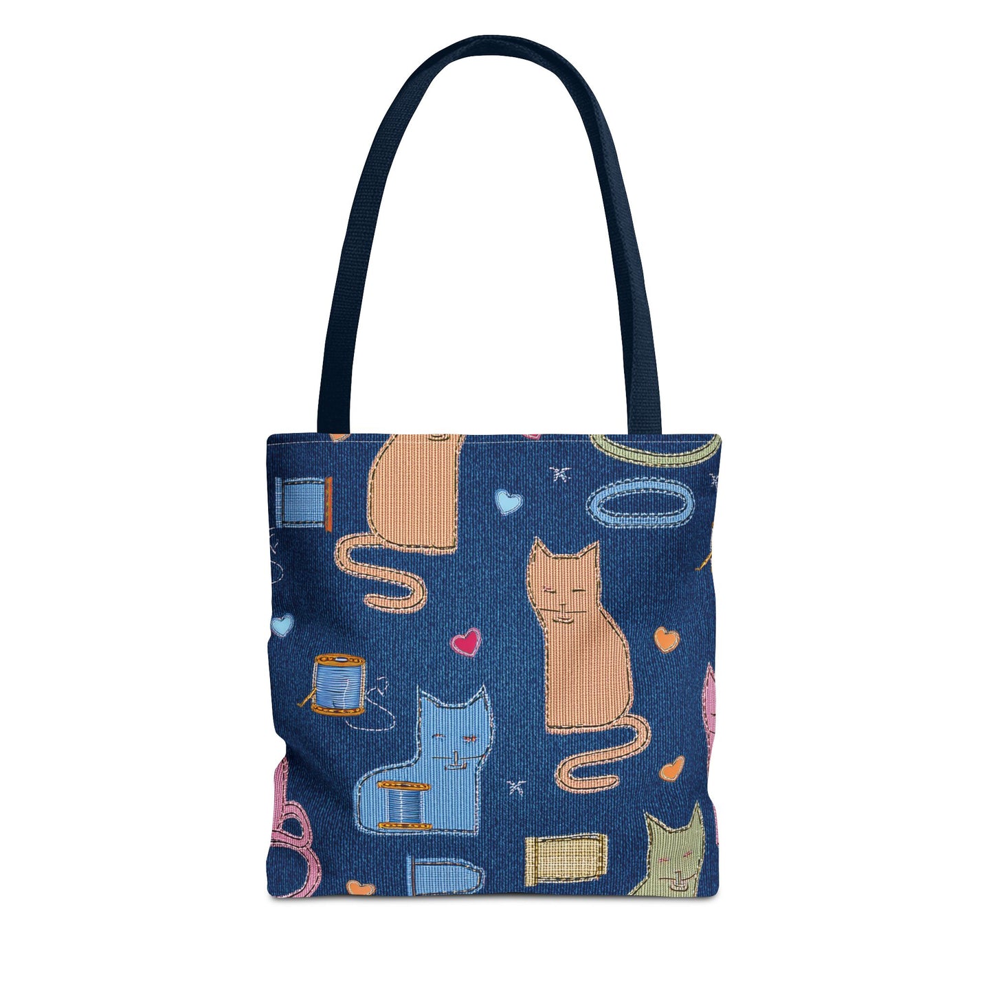 Love Day Graphic Design Denim Fabric Imitation Print Unisex Canvas Bag POLY 3 Sizes Tote Bag 201-19