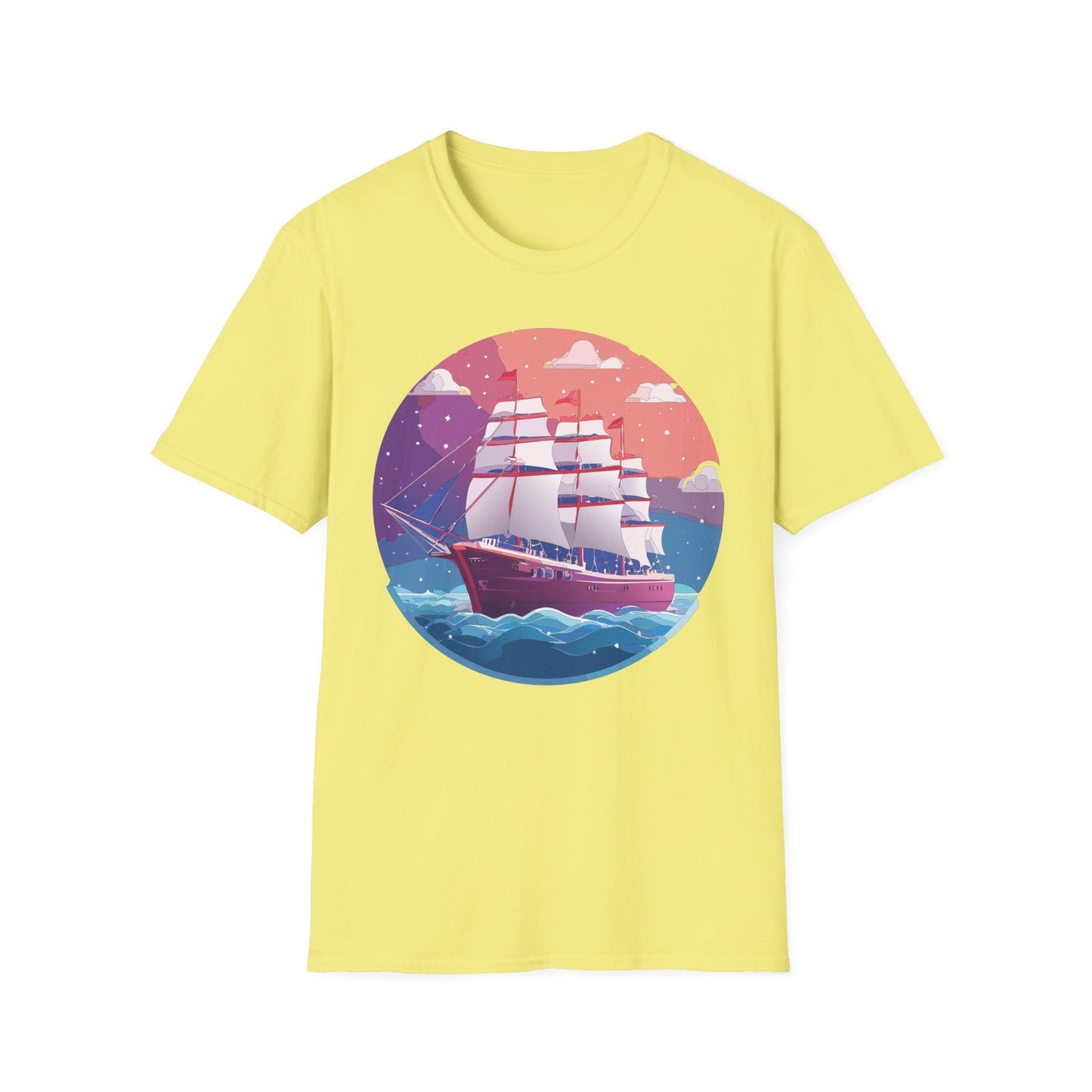 Unisex Gildan Softstyle 64000 T Shirt Ship Frigate Vessel Tee For Maritime Enthusiasts