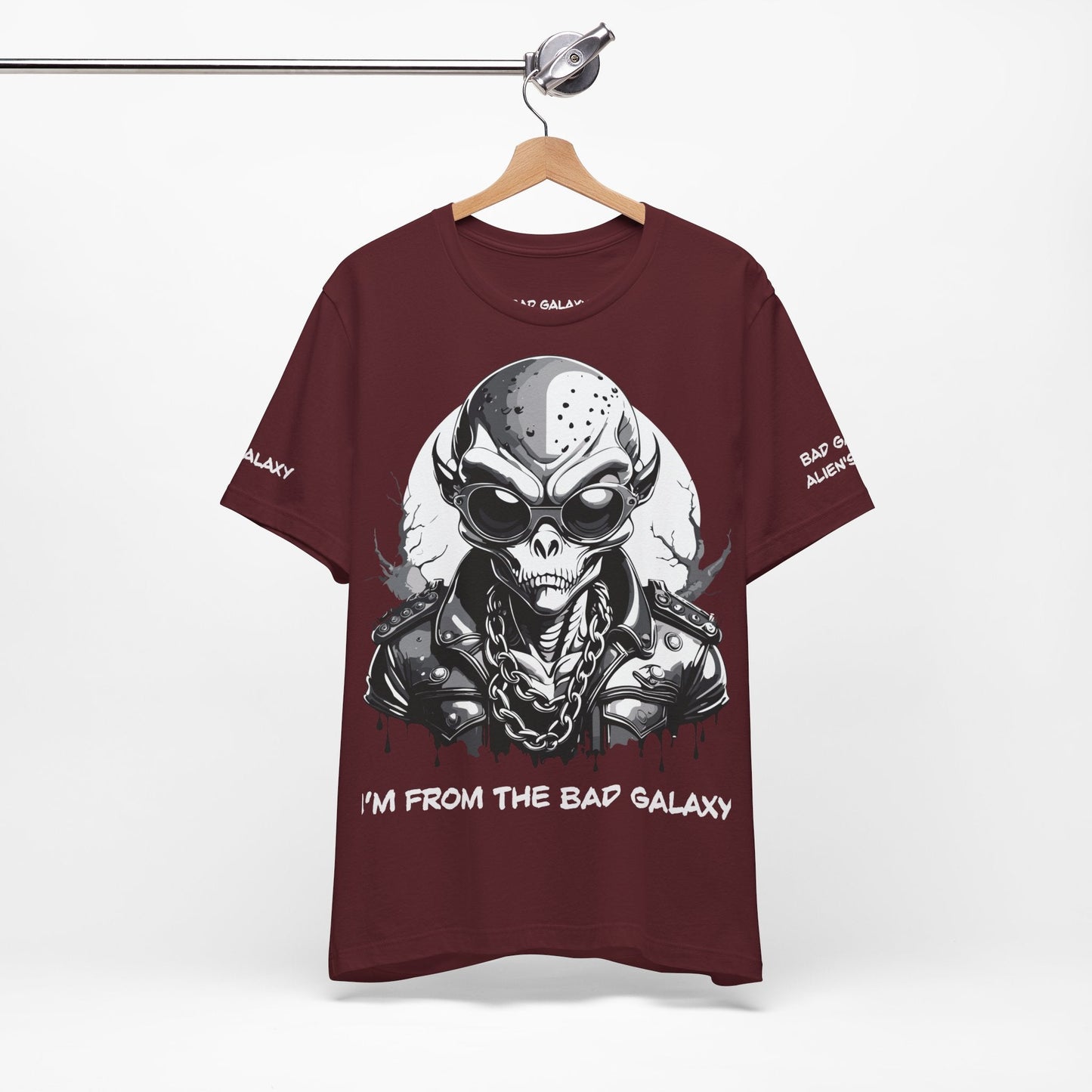 Alien Tee Shirt From Bad Galaxy 100 Percent Cotton Made to Order Eco Friendly Non Toxic Inks