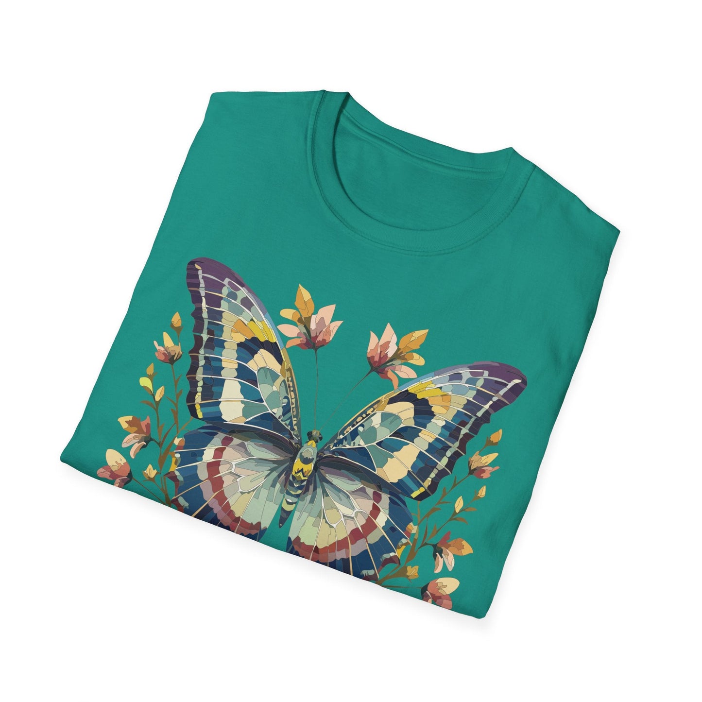 Butterfly Shirt Unisex T Shirt With Monarch Design Gildan Softstyle 64000 Ring Spun Cotton Tee