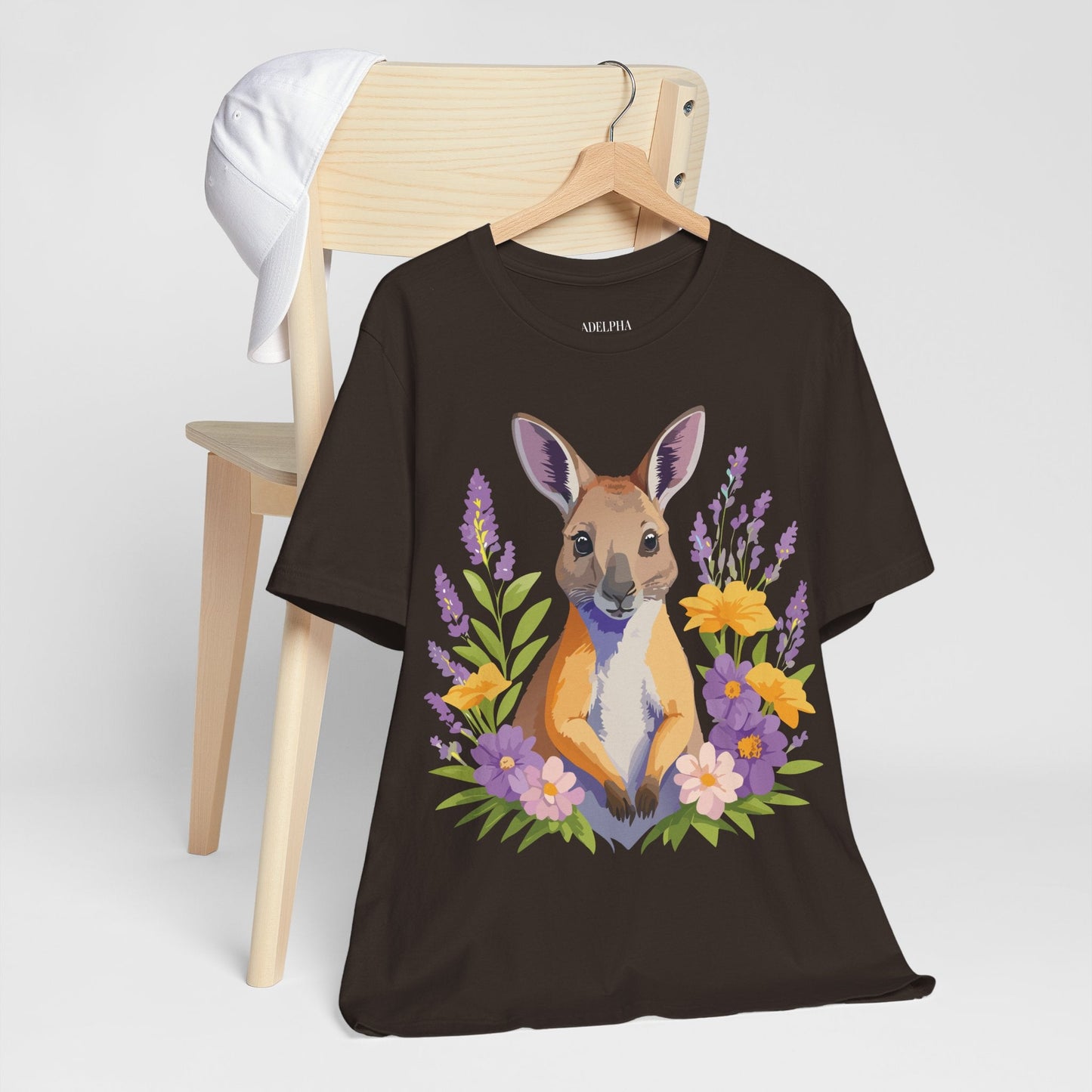 Kangaroo Graphic Unisex 100 Cotton Vintage Animal Artwork Tee 1