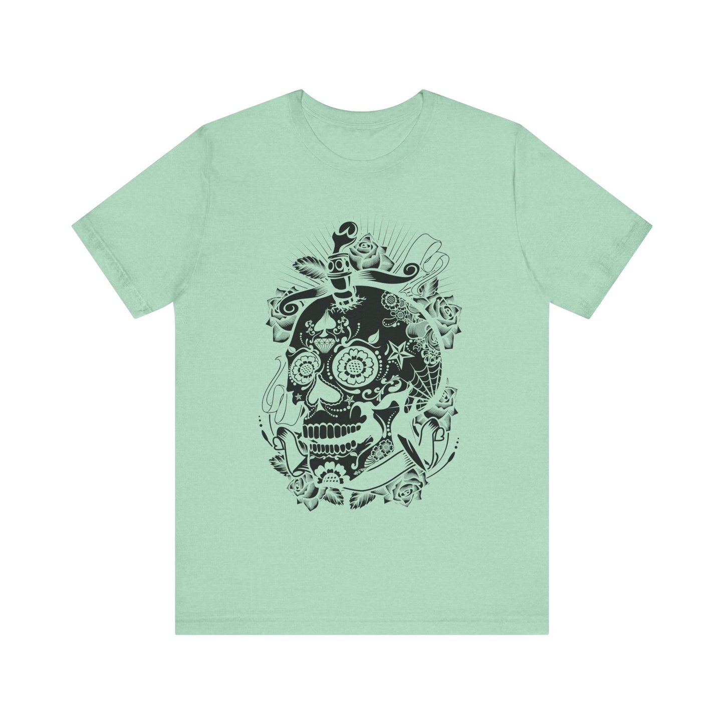 Unisex Cotton Tee Shirt with Skull