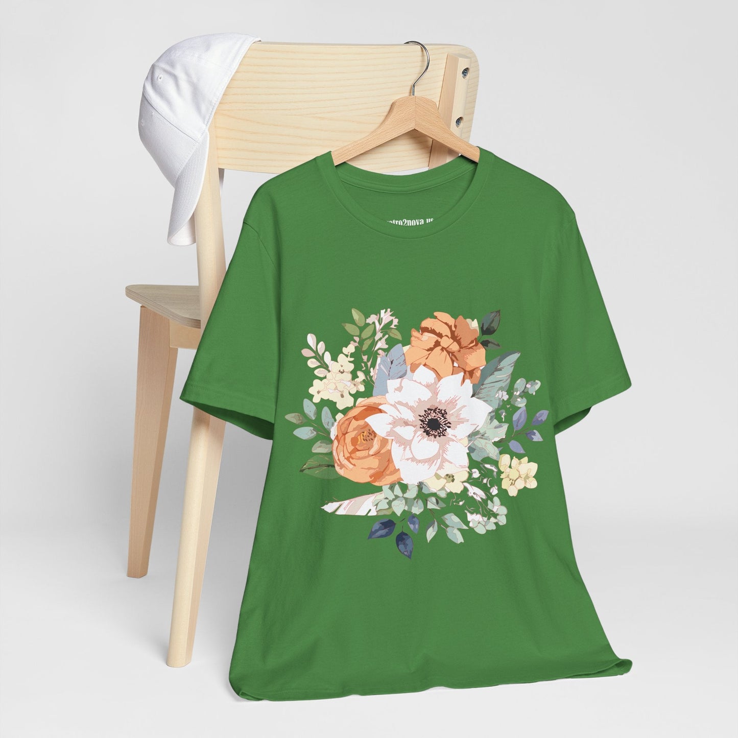 Unisex Floral Shirt Jersey Short Sleeve Tee Lightweight Breathable Flowers Collection Retro2Nova