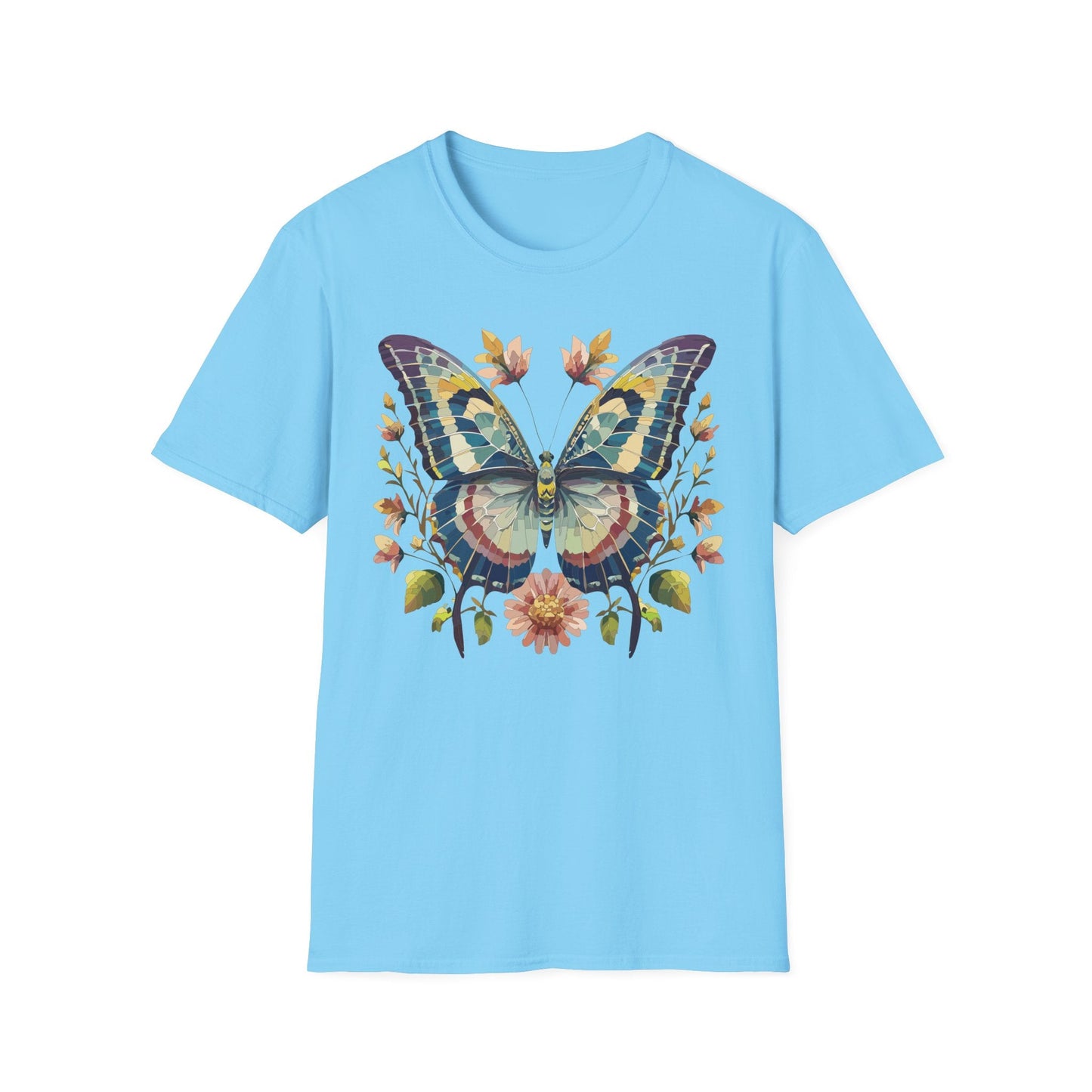 Butterfly Shirt Unisex T Shirt With Monarch Design Gildan Softstyle 64000 Ring Spun Cotton Tee
