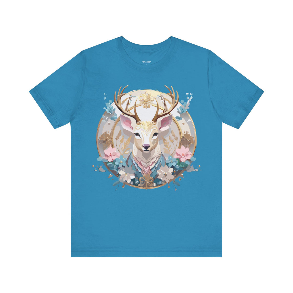 Medallion Graphic Unisex Cotton Bella+Canvas Tee with Art Design d80