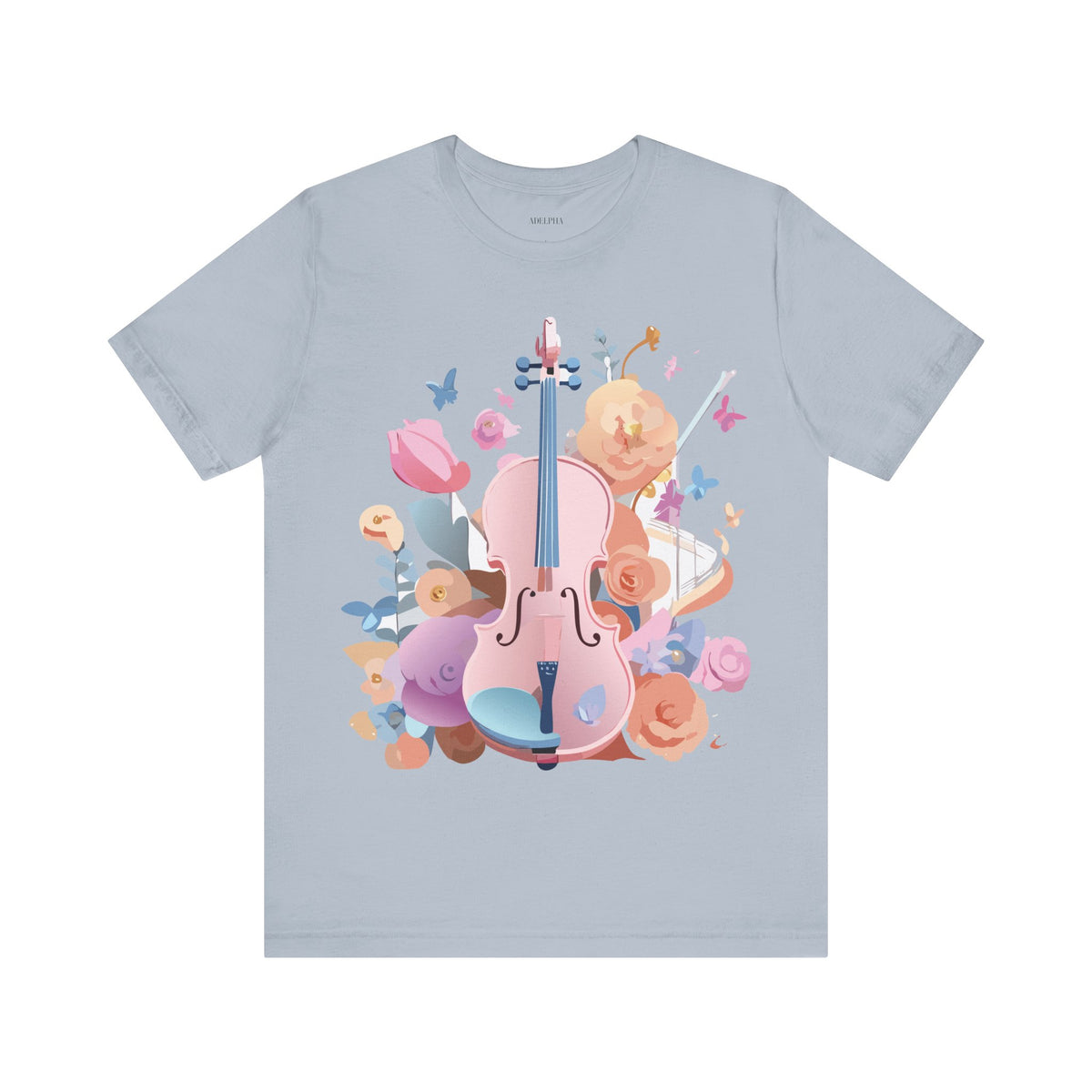 Music Graphic Unisex Cotton Bella+Canvas Tee with Art Design m171