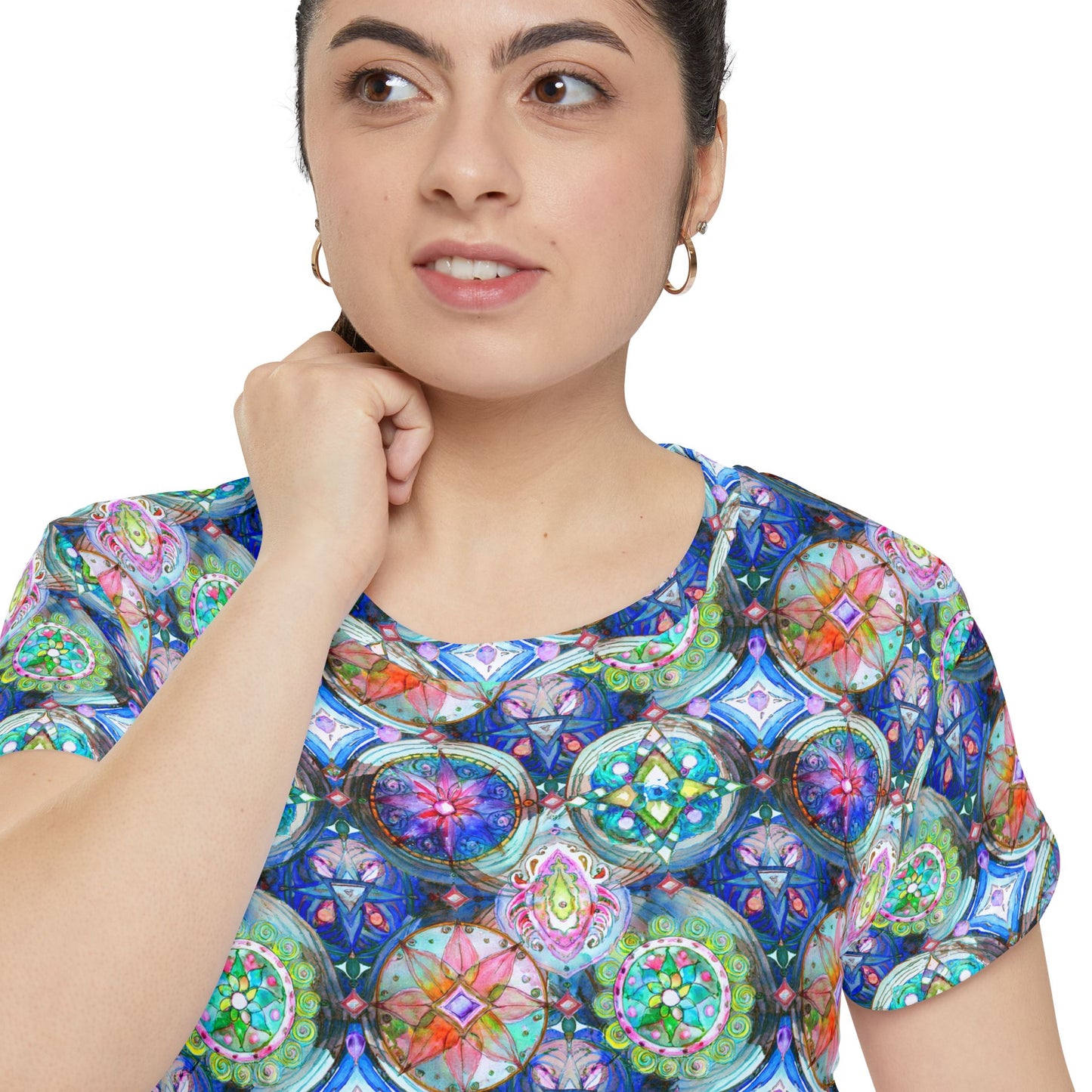 抽像印花襯衫，帶有抽象圖案的襯衫