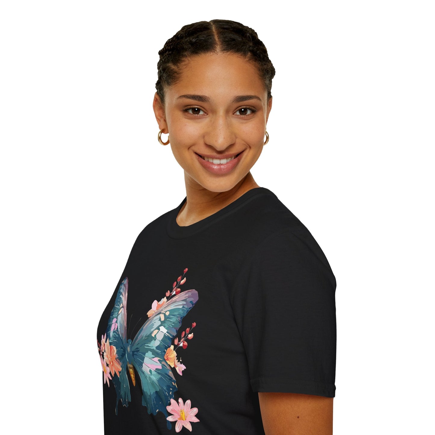 Butterfly T Shirt Unisex Gildan Softstyle 64000 100 Percent Ring Spun Cotton Monarch Tee