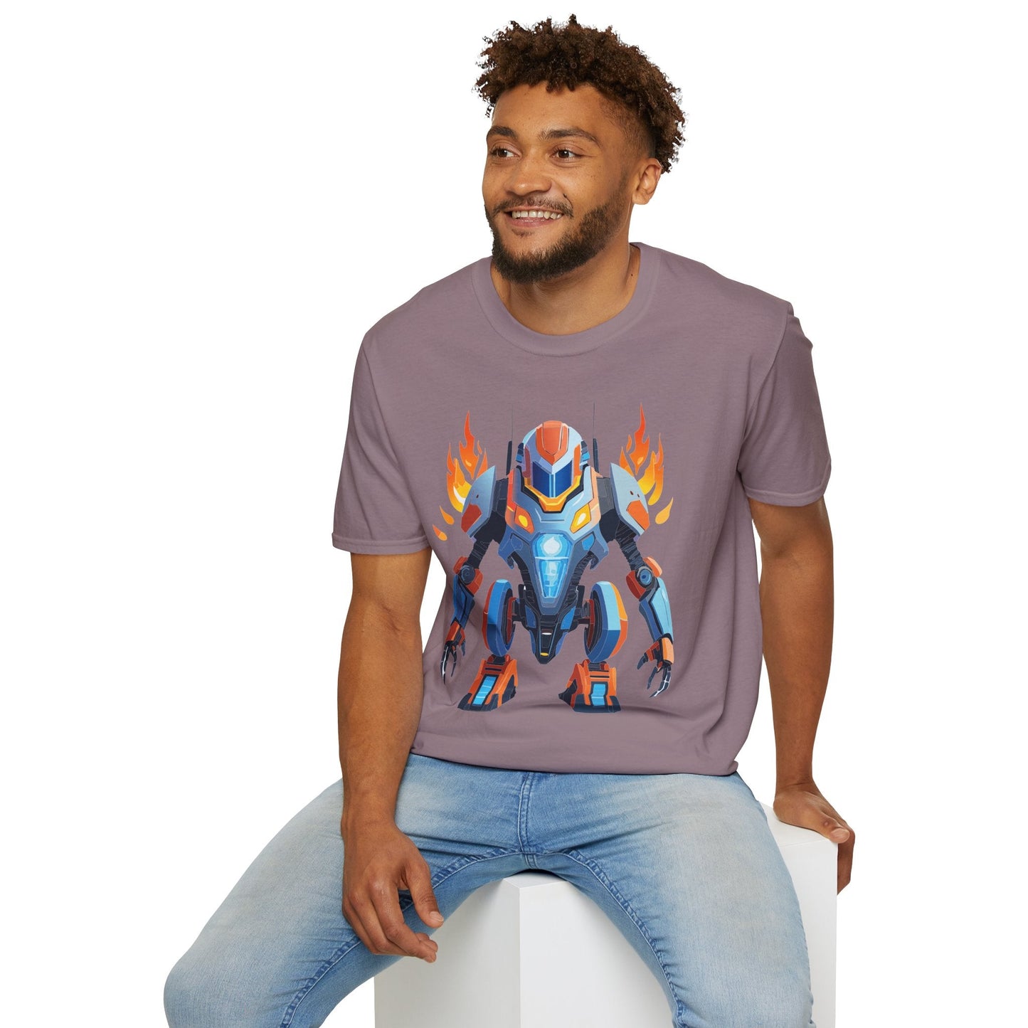 Cyborg Tee Unisex Robot Shirt Terminator Shirt Art Design Gildan Softstyle 64000 Cotton Tee