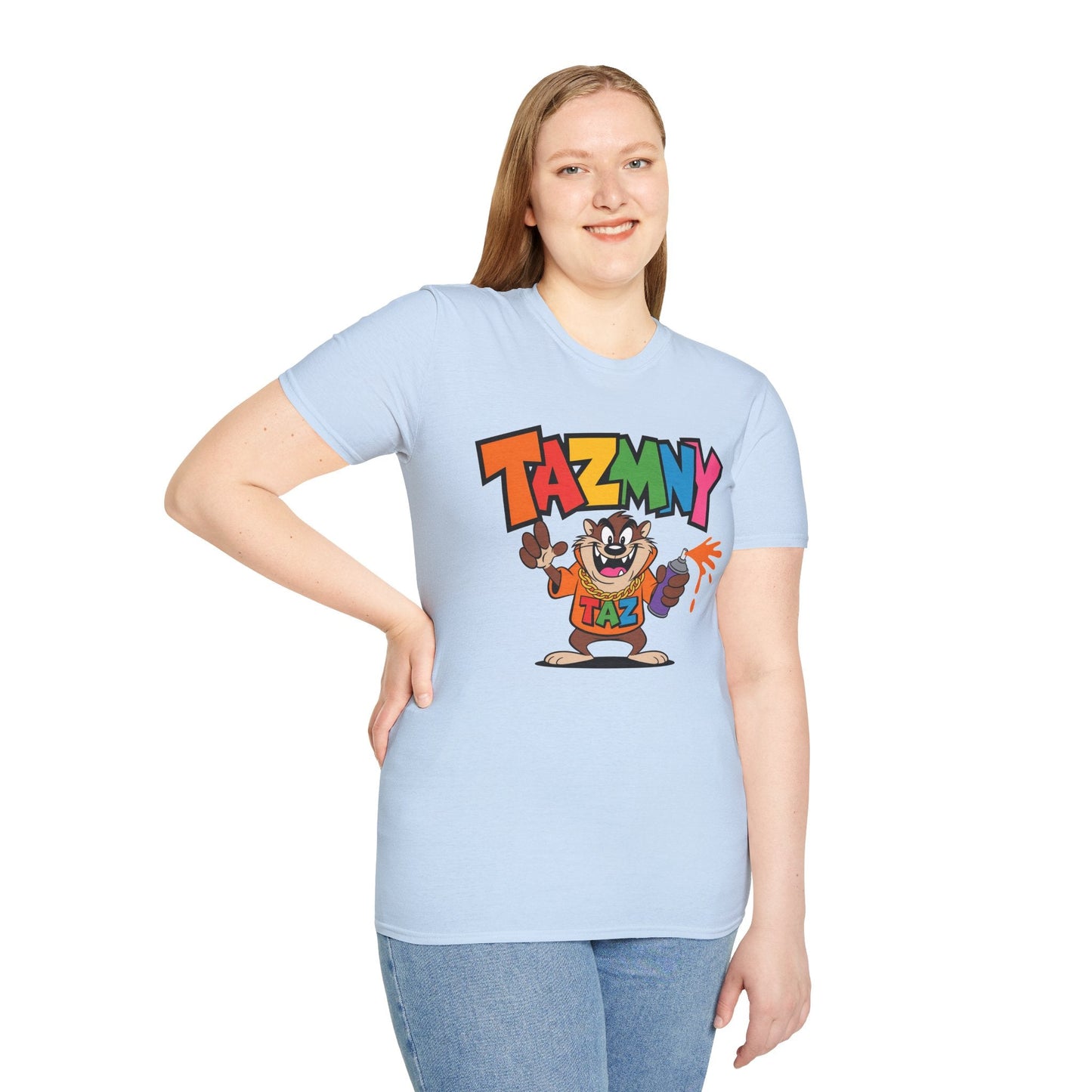 Unisex Cartoon T Shirt With Animation Print Funny Animals Softstyle Tee From Gildan 64000
