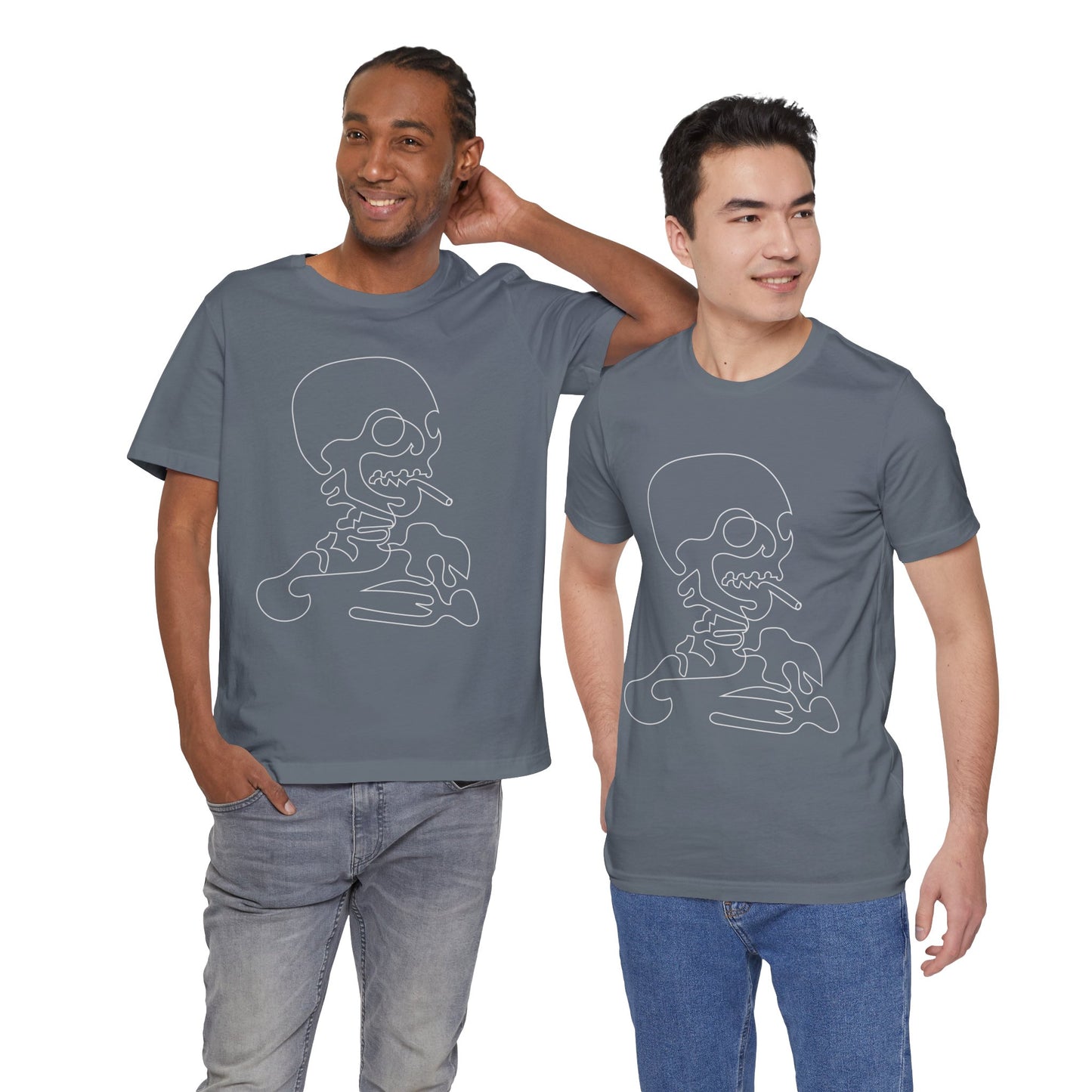 Unisex Cotton Tee Shirt with Skull