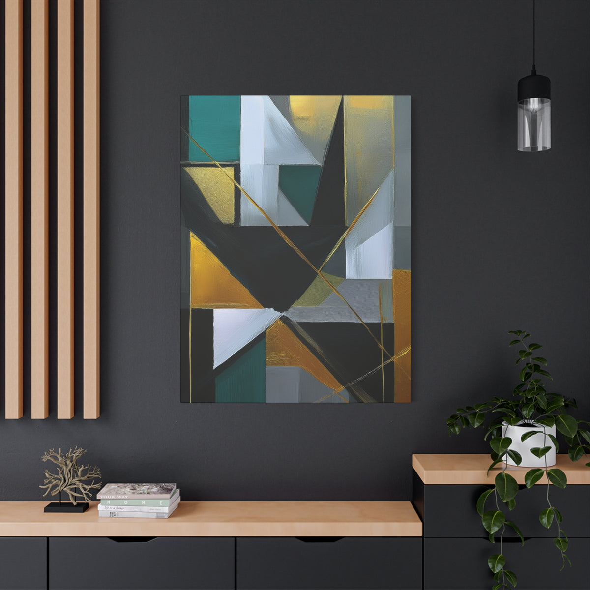 Abstract Geometric Painting Print Canvas 20x24,20x30,24x30 24x32,24x36,30x40 32x48,36x48,40x60 Pine-Wood Inner Frame ABS-77