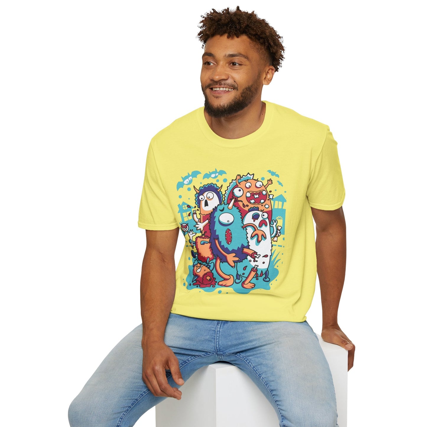 Cartoon T Shirt Animation Tee Funny Graphic Unisex Softstyle 100 Percent Ring Spun Cotton Tee