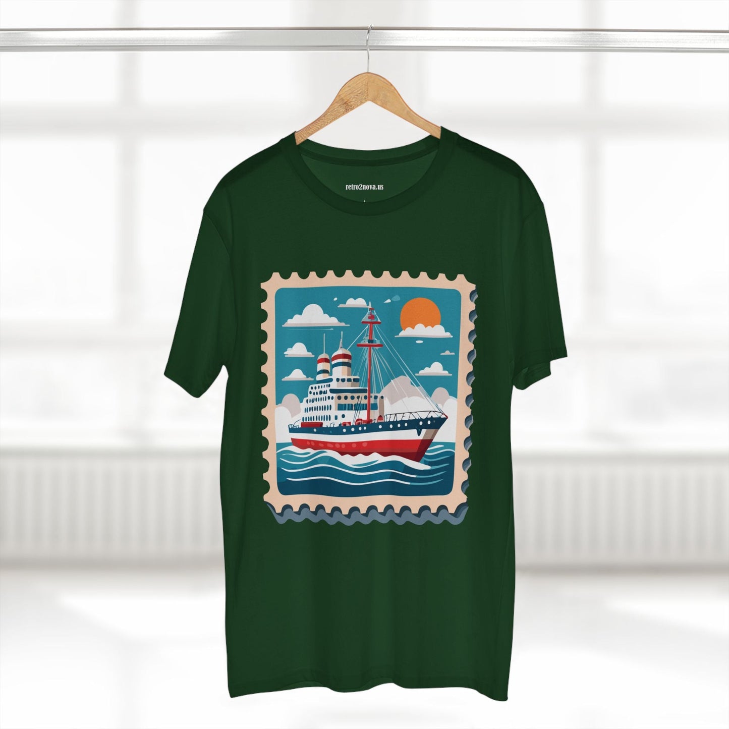 Stamp Shirt Postage Stamp Tee Unisex Premium Cotton Art Design From Retro2Nova Collection PS47