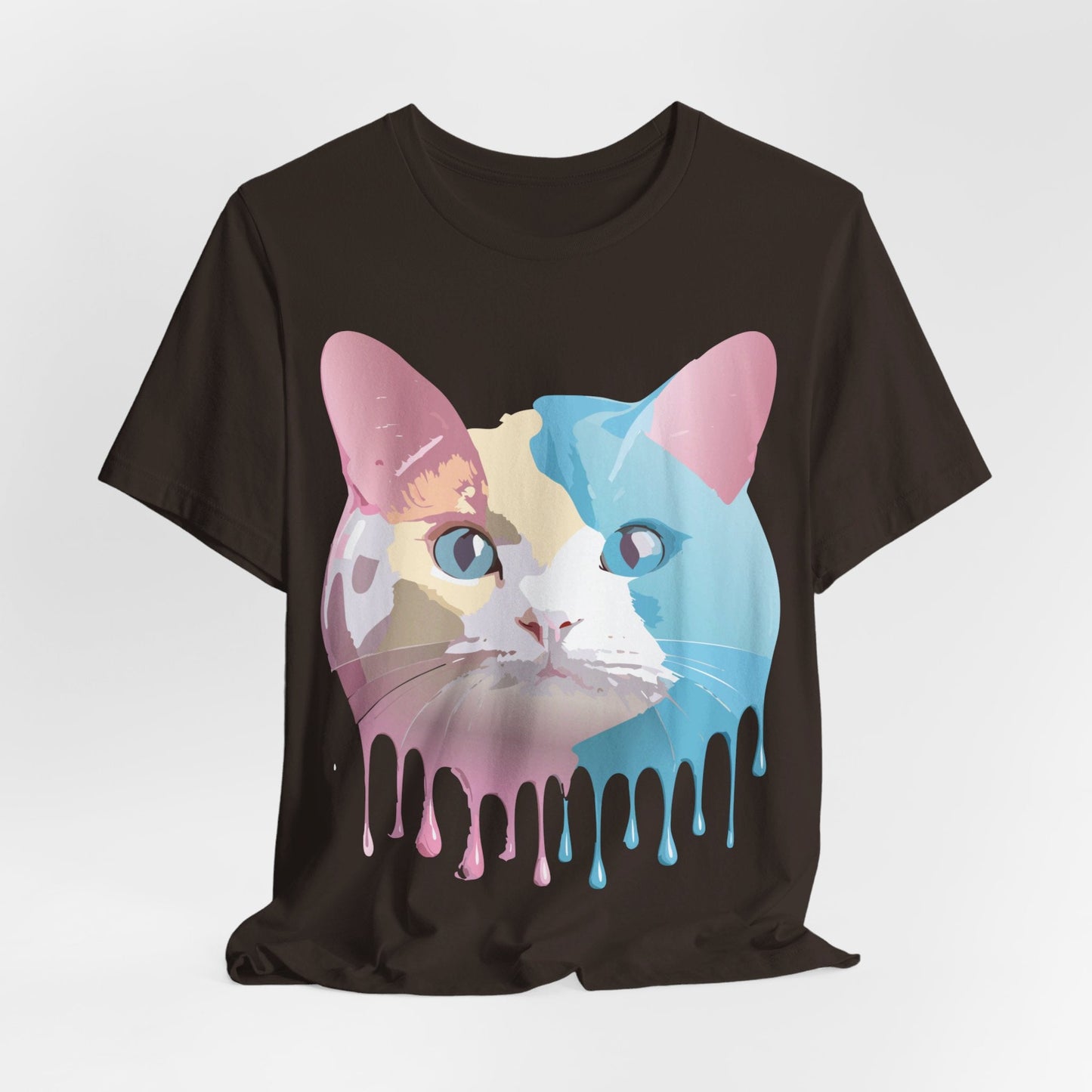 Cat Graphic Tee Unisex Short Sleeve Shirt With Vintage Adelpha Artwork