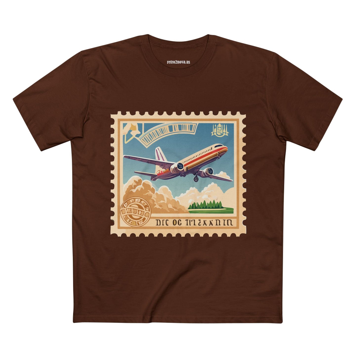 Postage Stamp Shirt Unisex Premium Cotton Tee With Original Art Design Retro2Nova