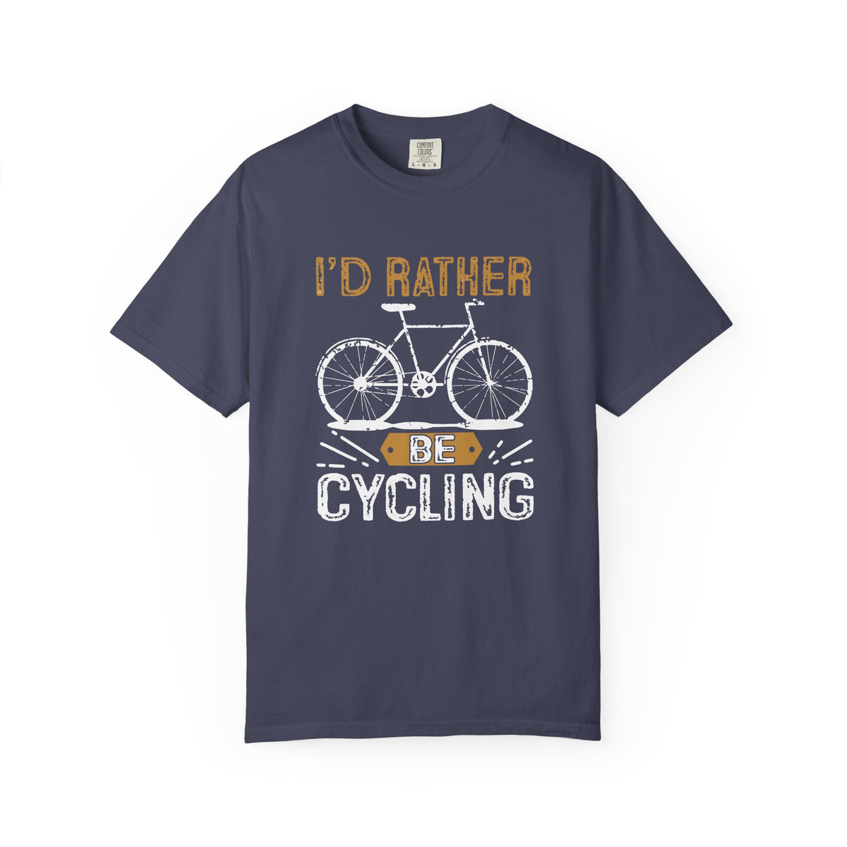 Id Rather Be Cycling Bicycle Graphic Unisex Comfort Colors Garment-Dyed Heavyweight 100 Cotton Art Design T-Shirt w58
