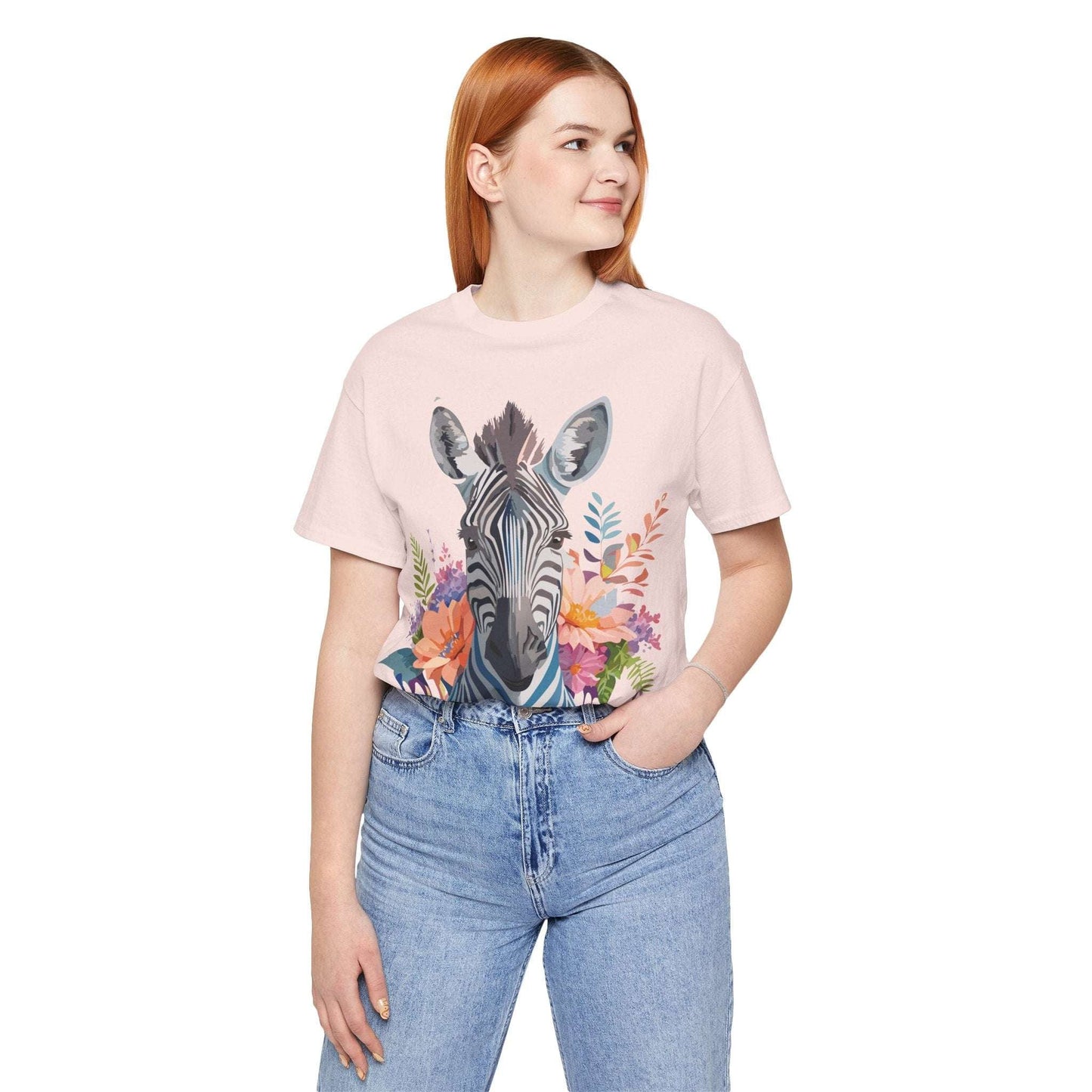 Adelpha Vintage Inspired Graphic Tee Unisex Jersey Short Sleeve Zebra Art Shirt Collection