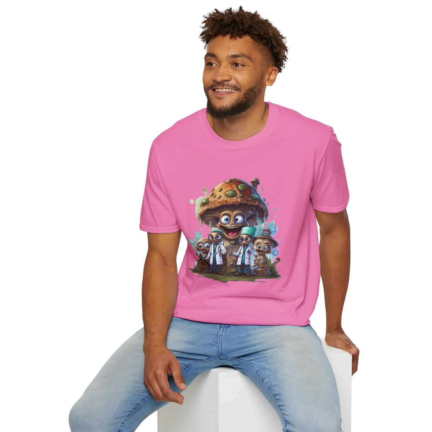 Mashroom Tee Shirt Unisex Funny Mushroom Design Softstyle 64000 Cotton Graphic Tee