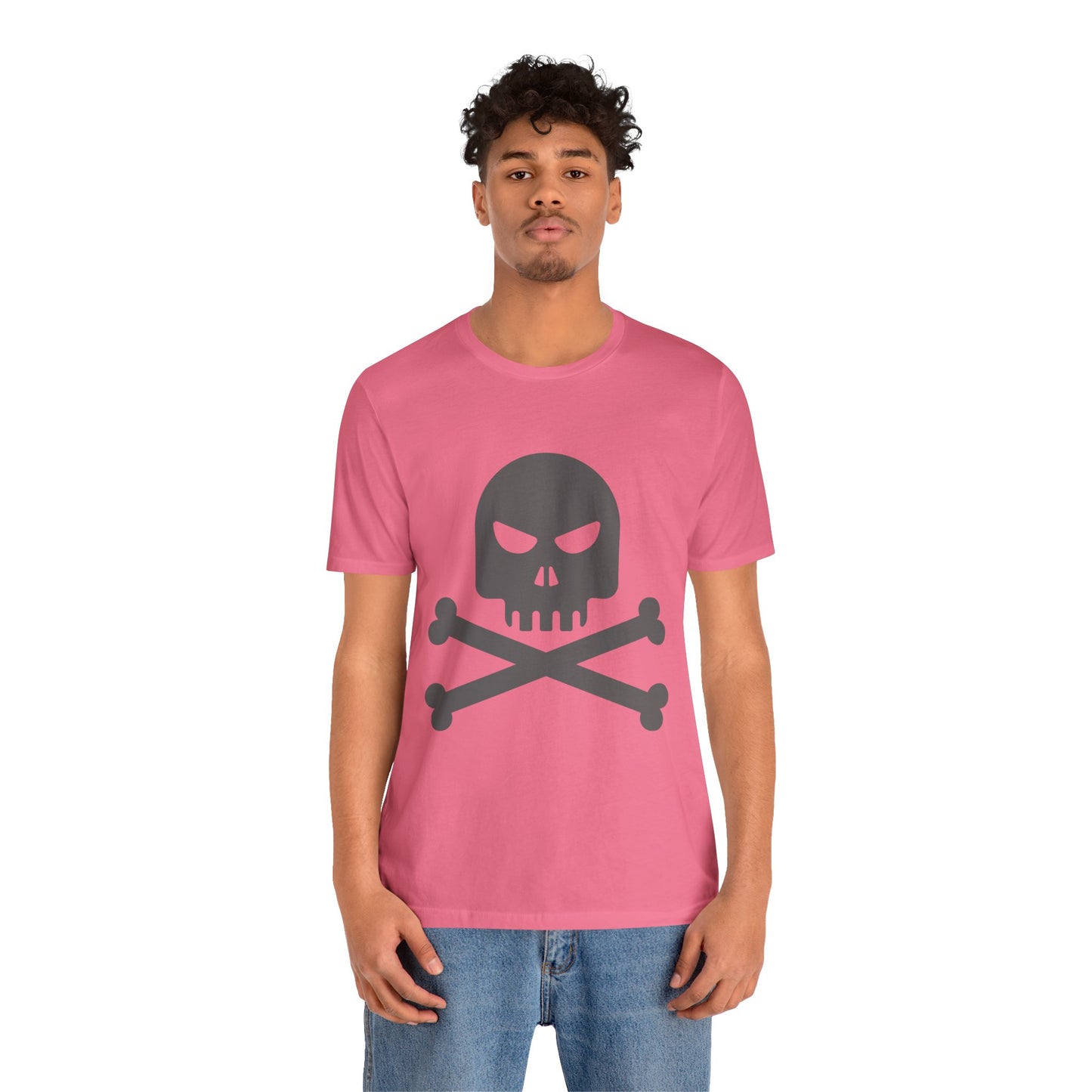 Unisex-T-Shirt aus Baumwolle mit Totenkopf