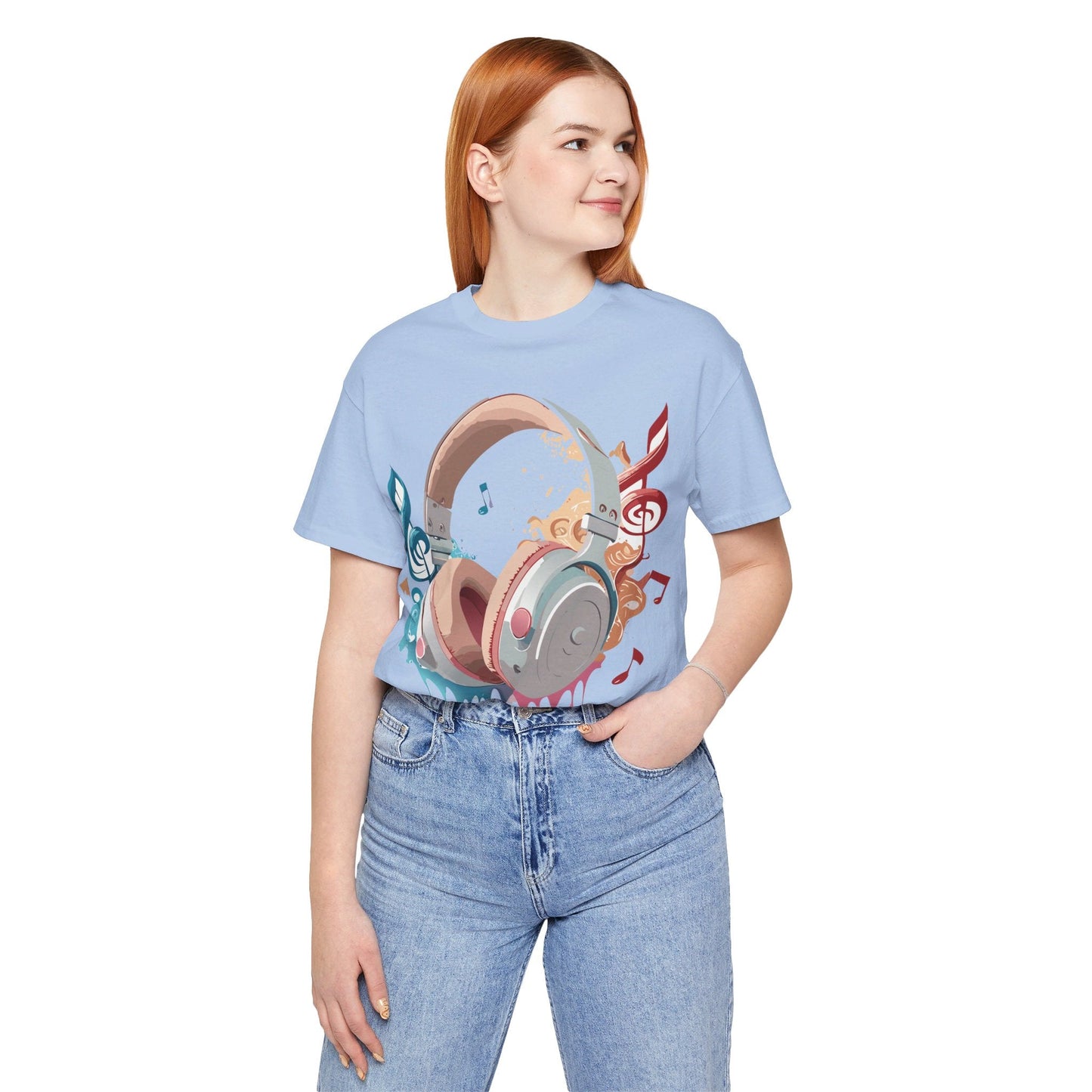 Music Graphic Unisex 100 Cotton Vintage Art with Musical Elements Tee 97