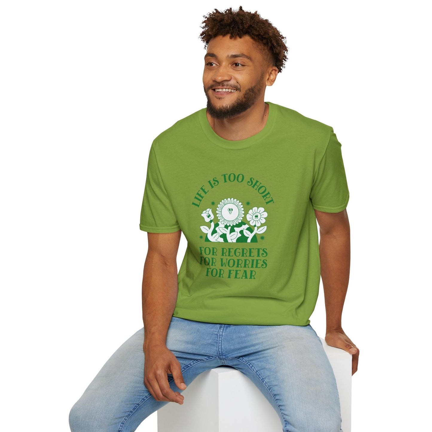 Positive Slogan T Shirts With Positive Words Tee Shirt Good Quotes Unisex Gildan Softstyle 64000 100 Percent Cotton