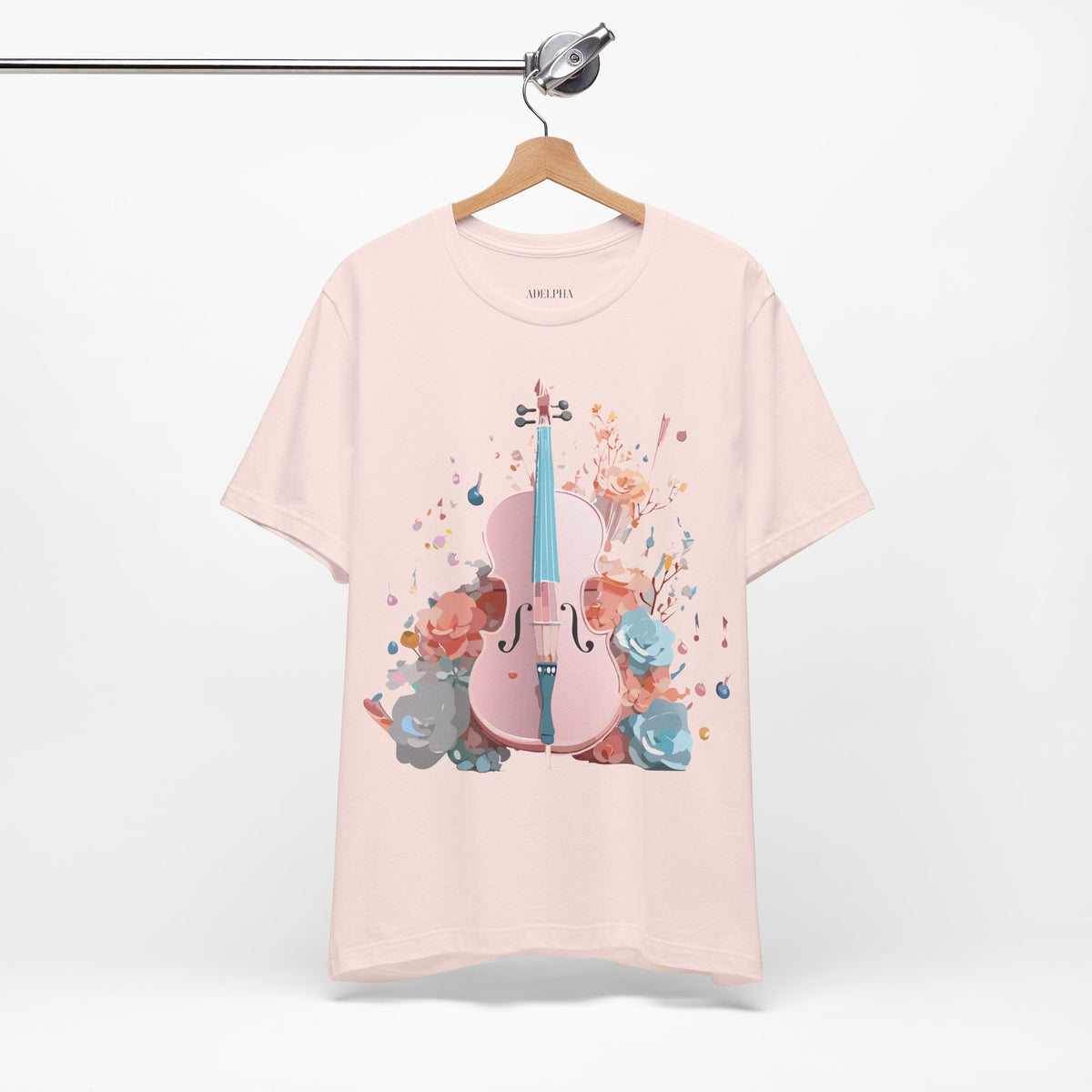 Music Graphic Unisex Cotton Bella+Canvas Tee with Art Design m125
