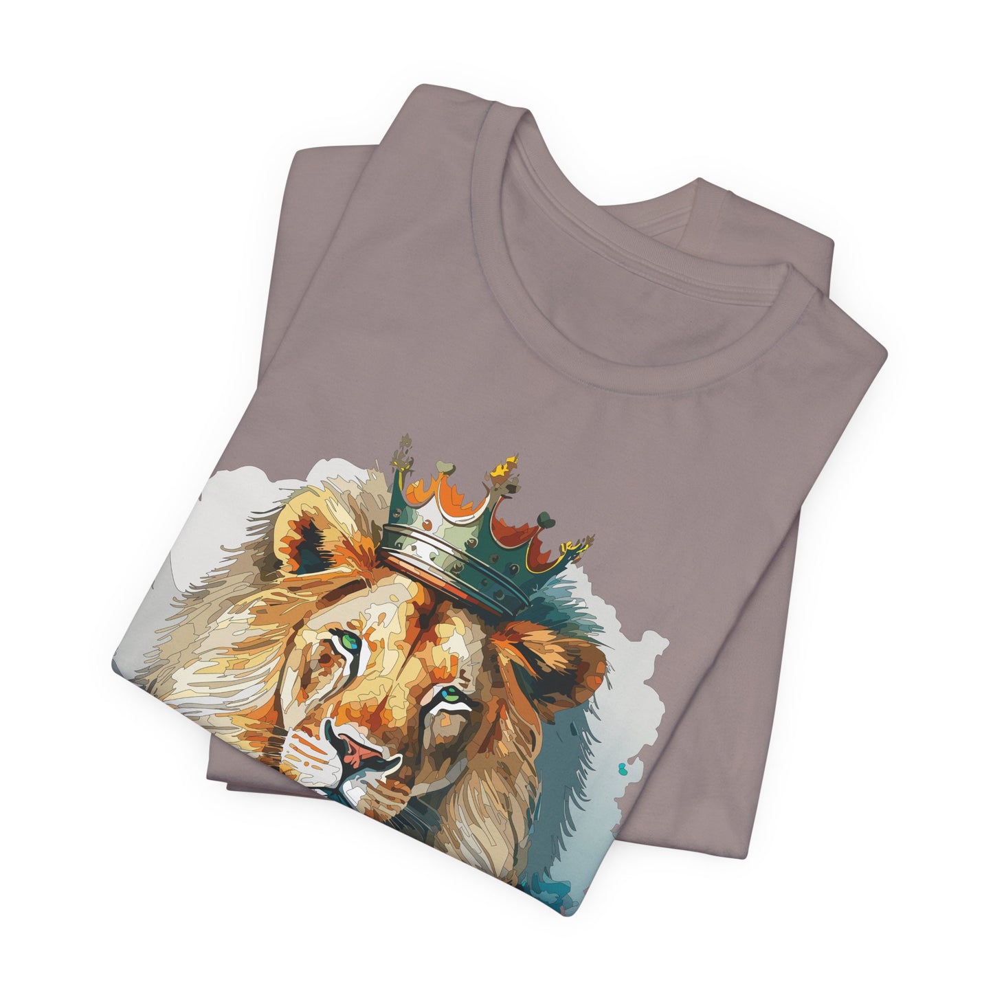 Unisex King Lion Tee, Animal Shirt, Tee Shirt with Lion, Crown T-Shirt, Animal King Tees, Crown Shirt, Safari T-Shirt 3