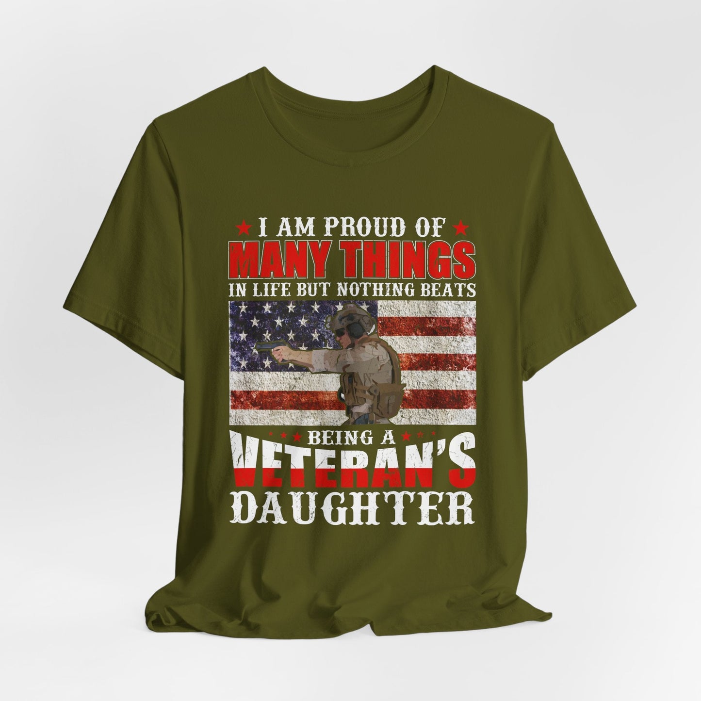 Army Veteran Patriotic Graphic Design Unisex Cotton T-Shirt v28