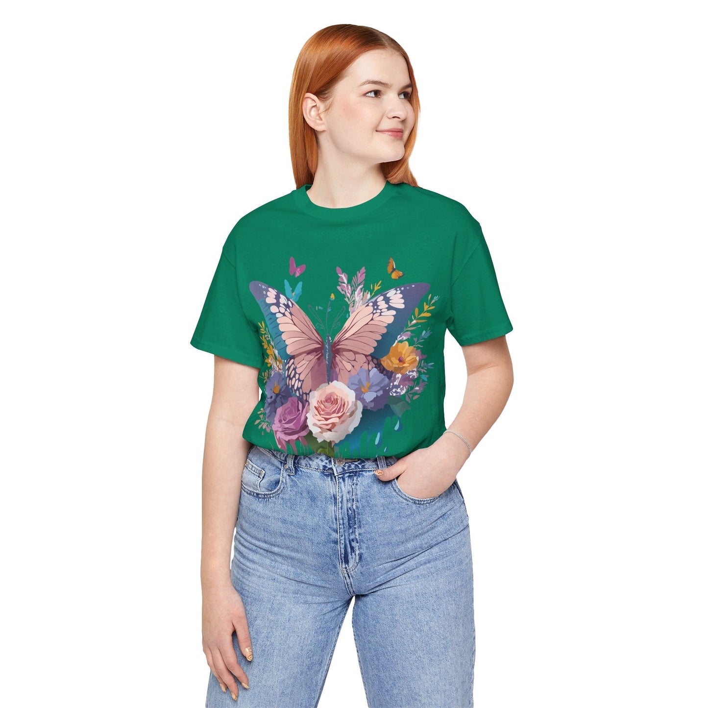 Butterfly Graphic Tee Unisex Short Sleeve From Adelpha Vintage Inspired Artwork