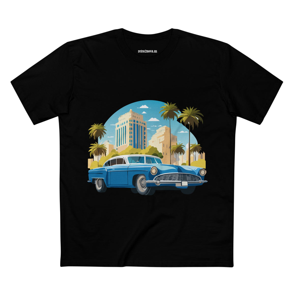 Retro Car Vintage Graphic Tee Staple Unisex 100 Cotton Tee Shirt - RC-23
