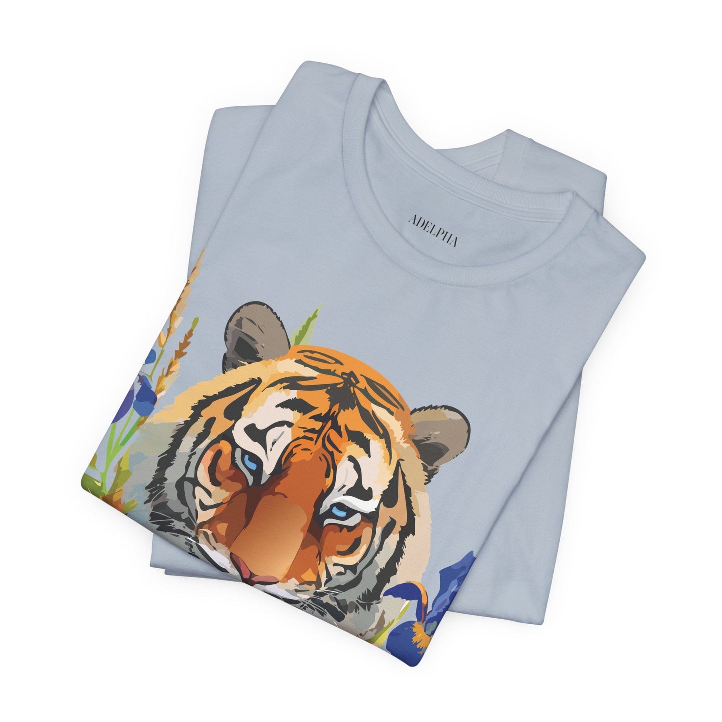 Tiger Graphic Tee Unisex Short Sleeve Tee With Vintage Inspired Artwork By Adelpha