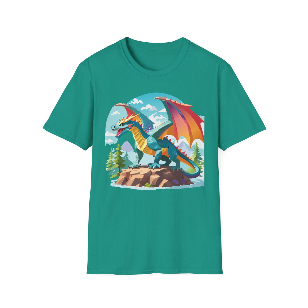 Dragon Graphic Tee Gildan Unisex 100 Cotton Tee Shirt with Animals Design h14