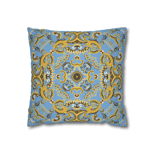 Funda de almohada de gamuza sintética con adorno