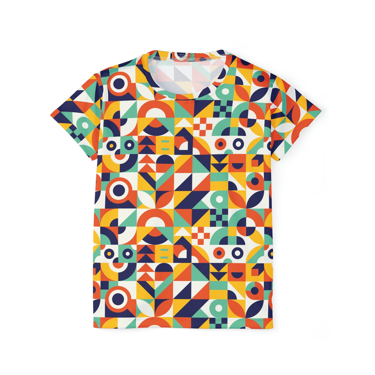 Poly Jersey Tee Shirt with abstract prints