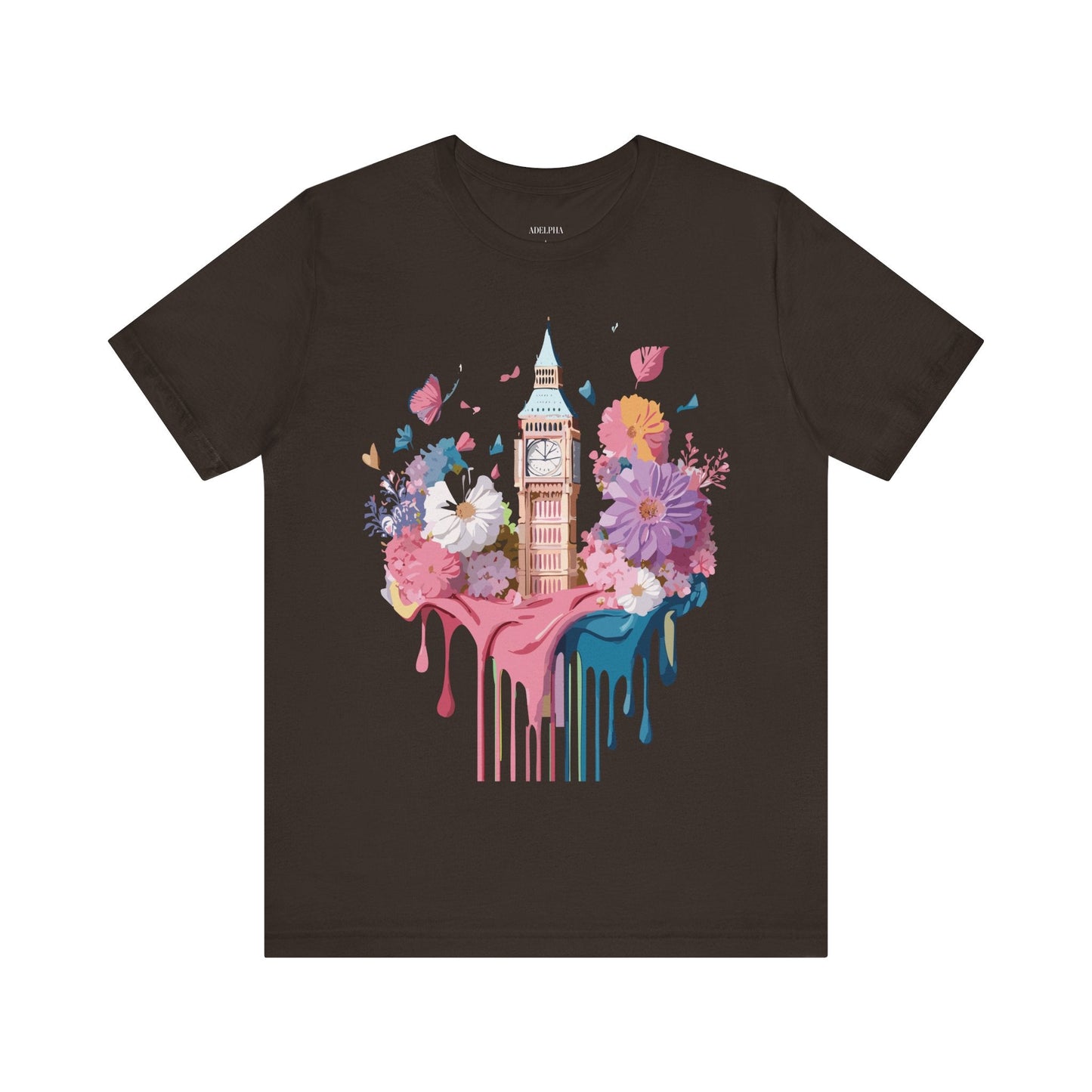 Adelpha London Tourist Shirt Unisex Graphic Tee Vintage Inspired Art Jersey Short Sleeve